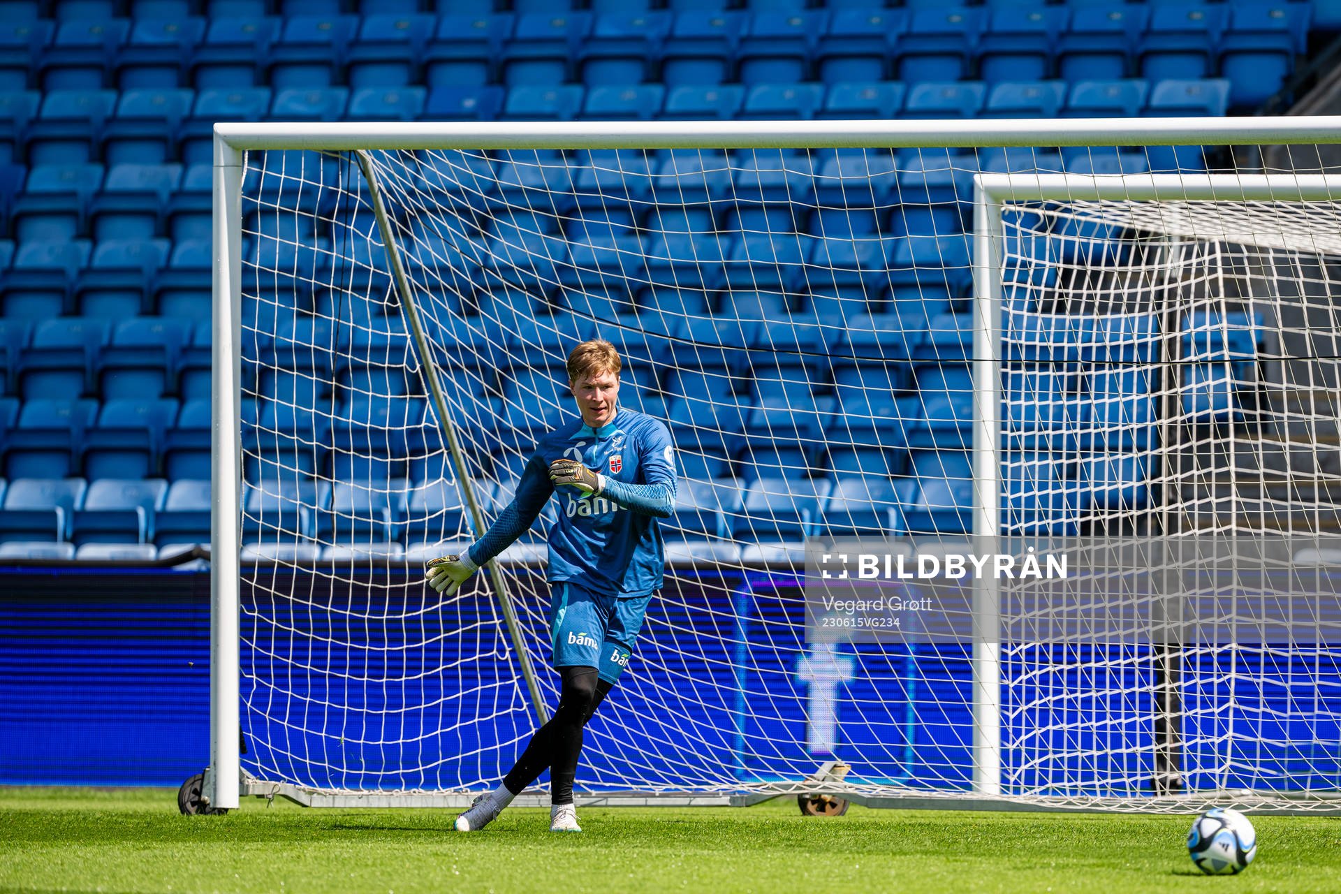 Goalkeeper Mathias Dyngeland of the Norwegian national