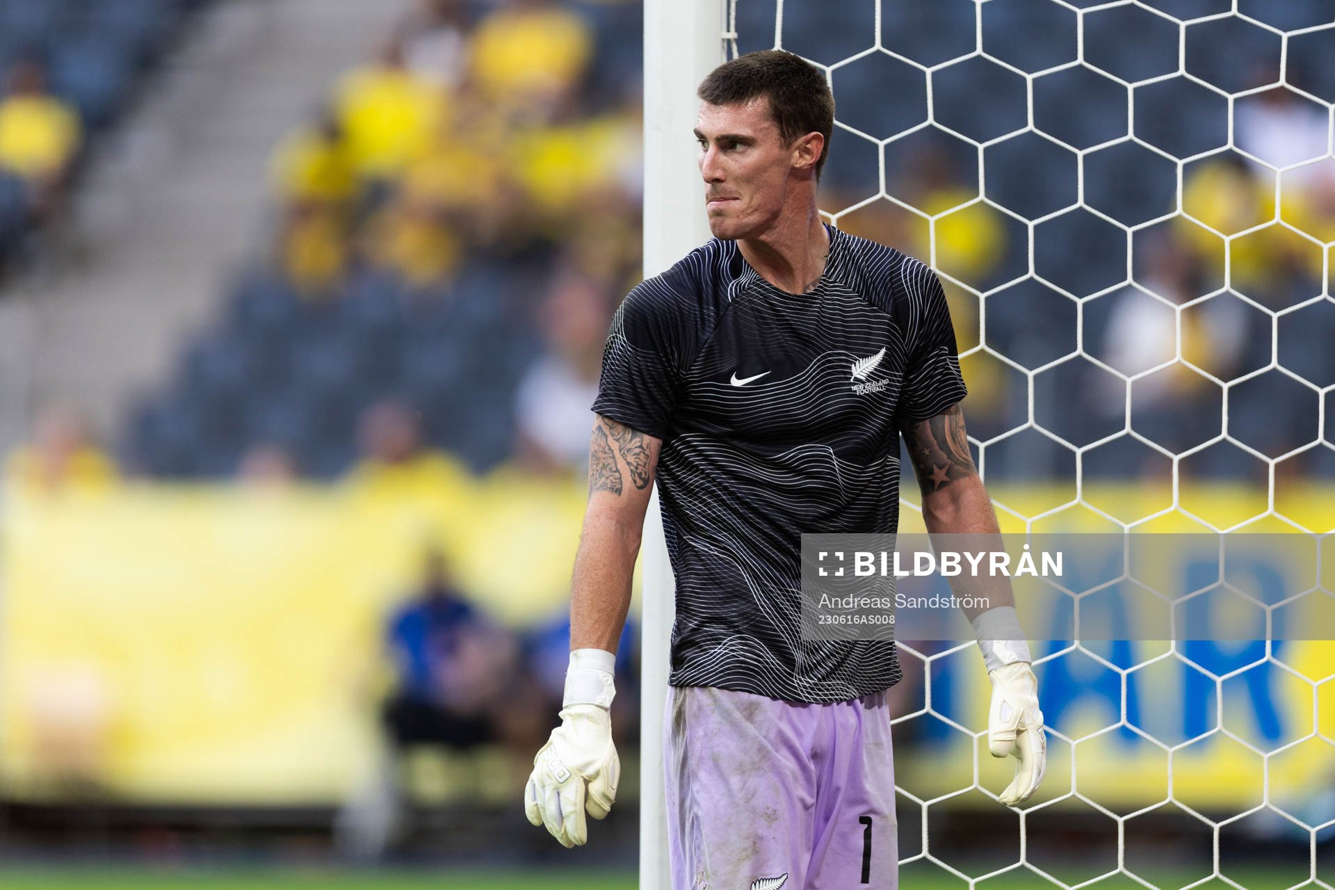 goalkeeper Oli Sail of New Zealand
