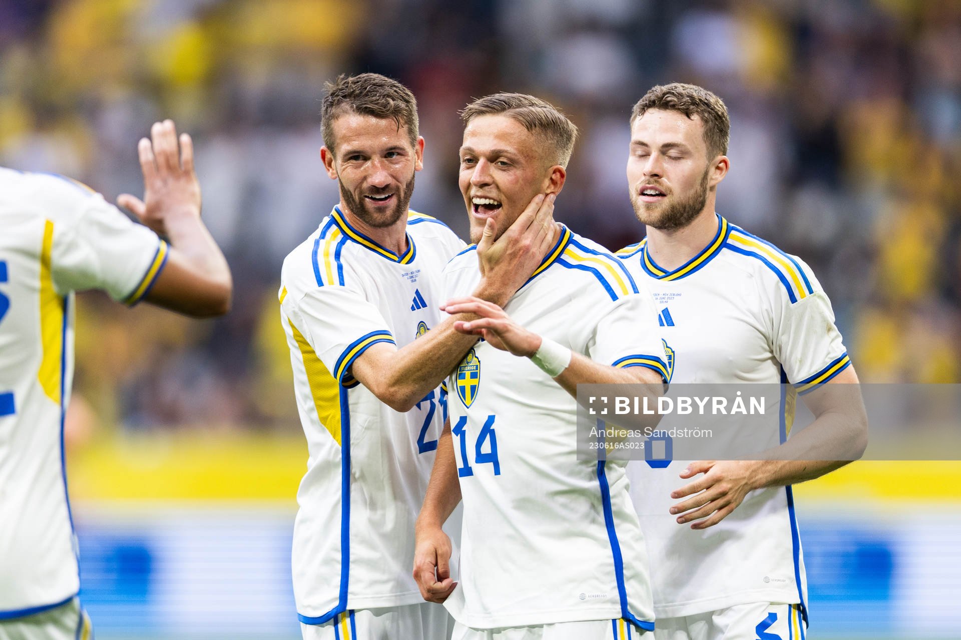 Jesper Karlsson of Sweden celebrates