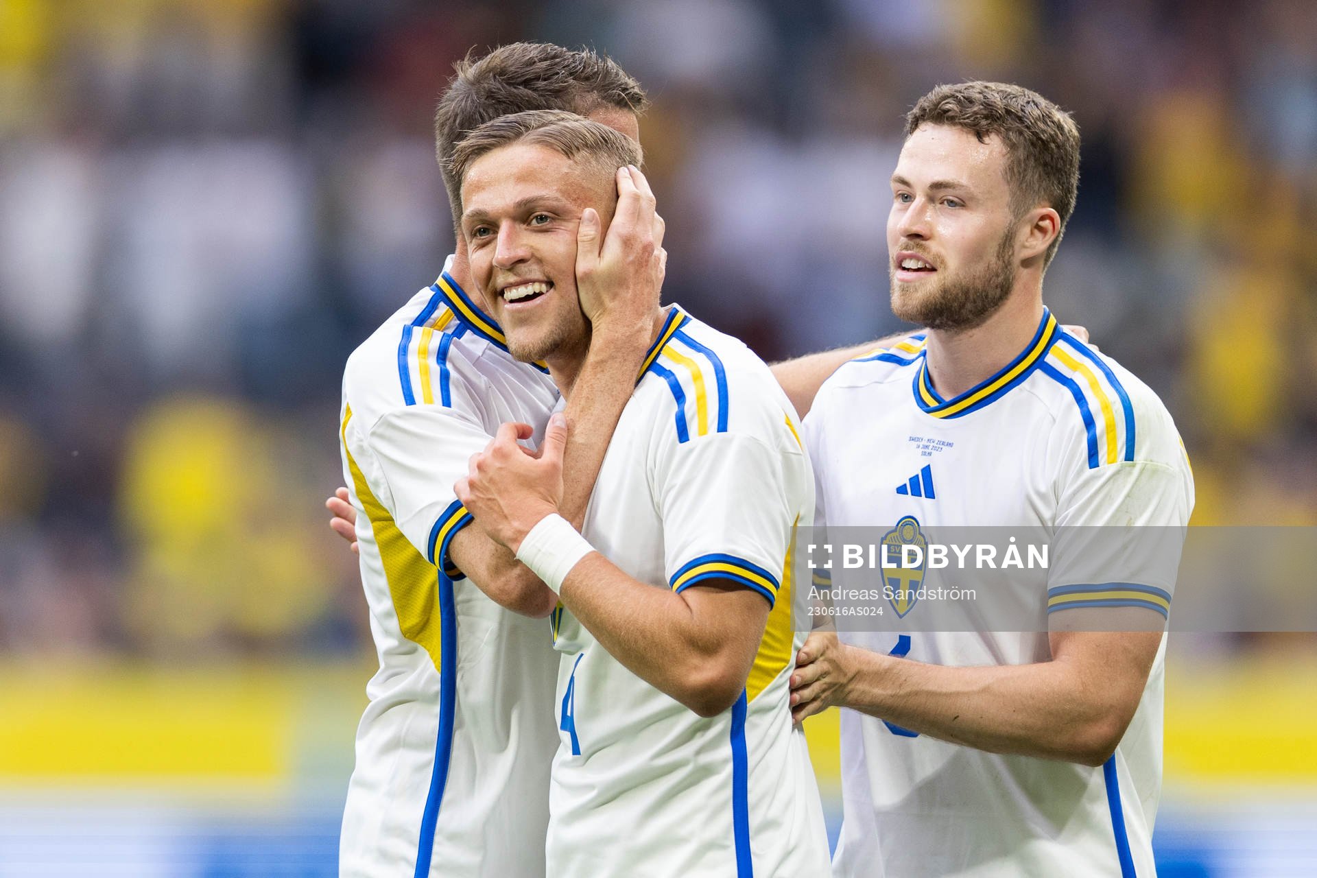 Jesper Karlsson of Sweden celebrates