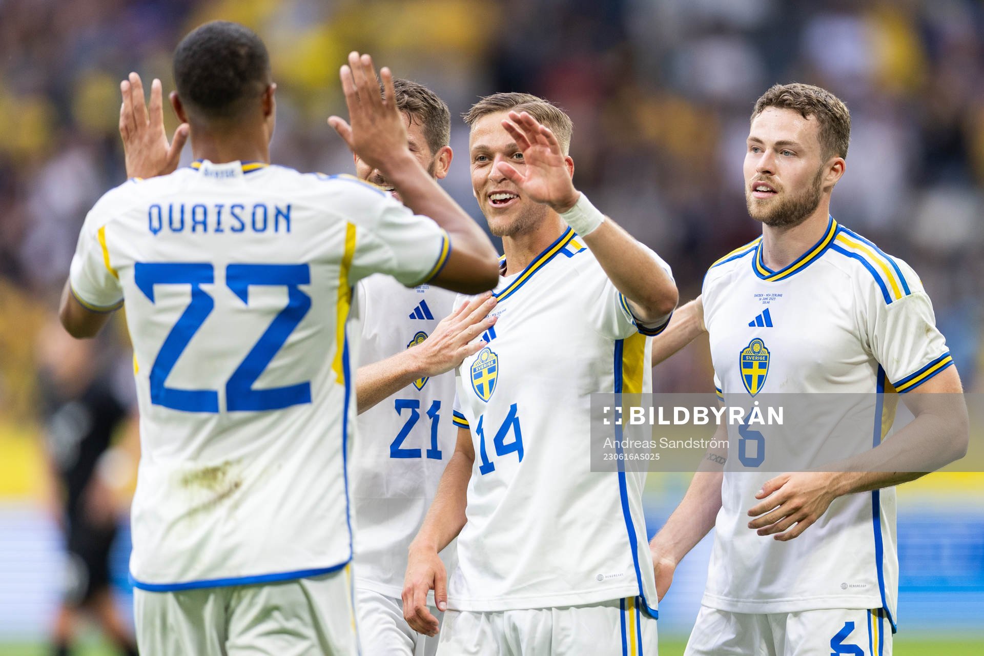Jesper Karlsson of Sweden celebrates