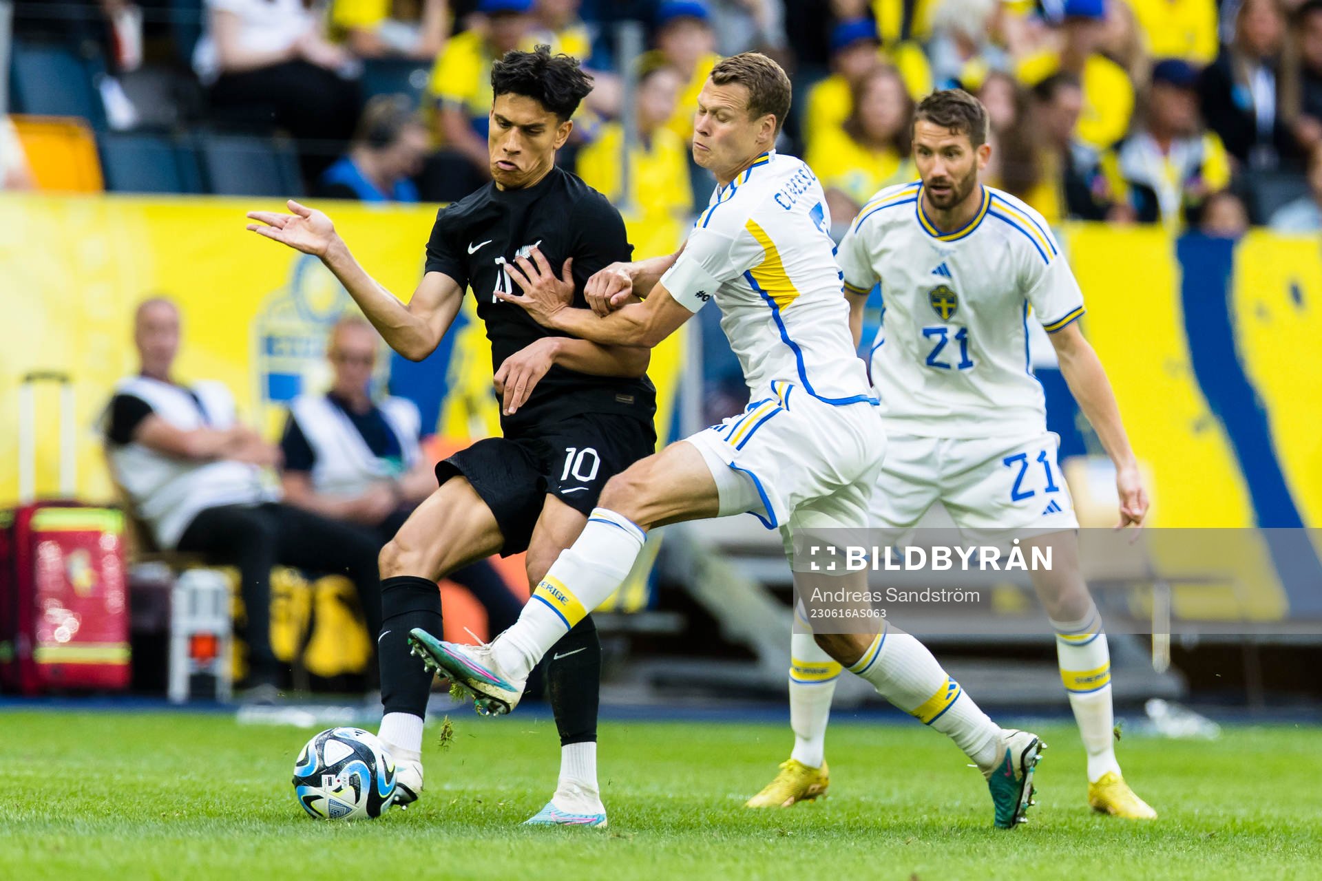 of New Zealand Marko Stamenic and Viktor Claesson of Sweden