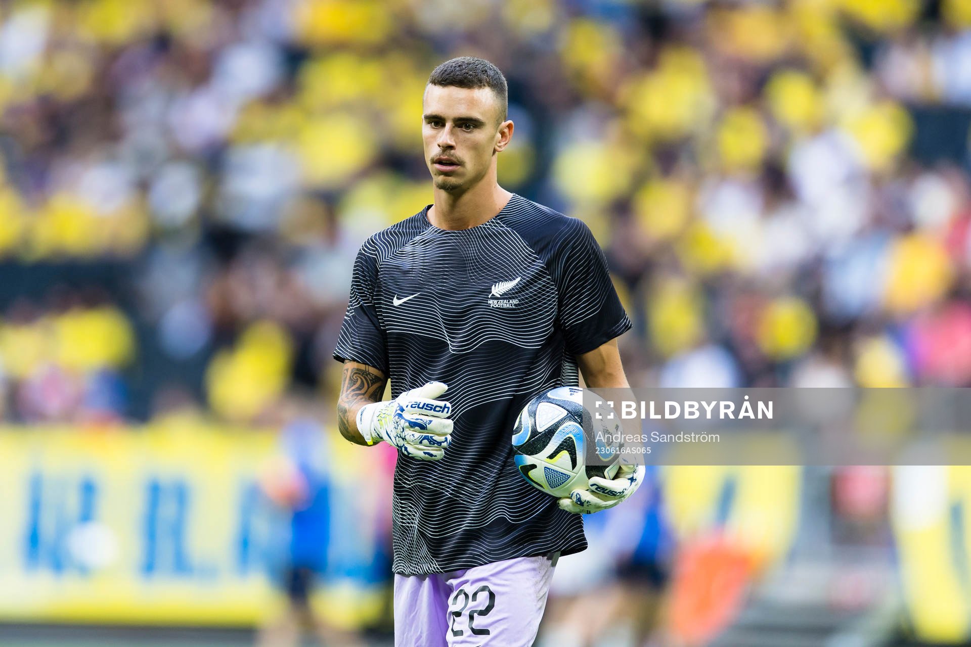 goalkeeper Nik Tzanev of New Zealand