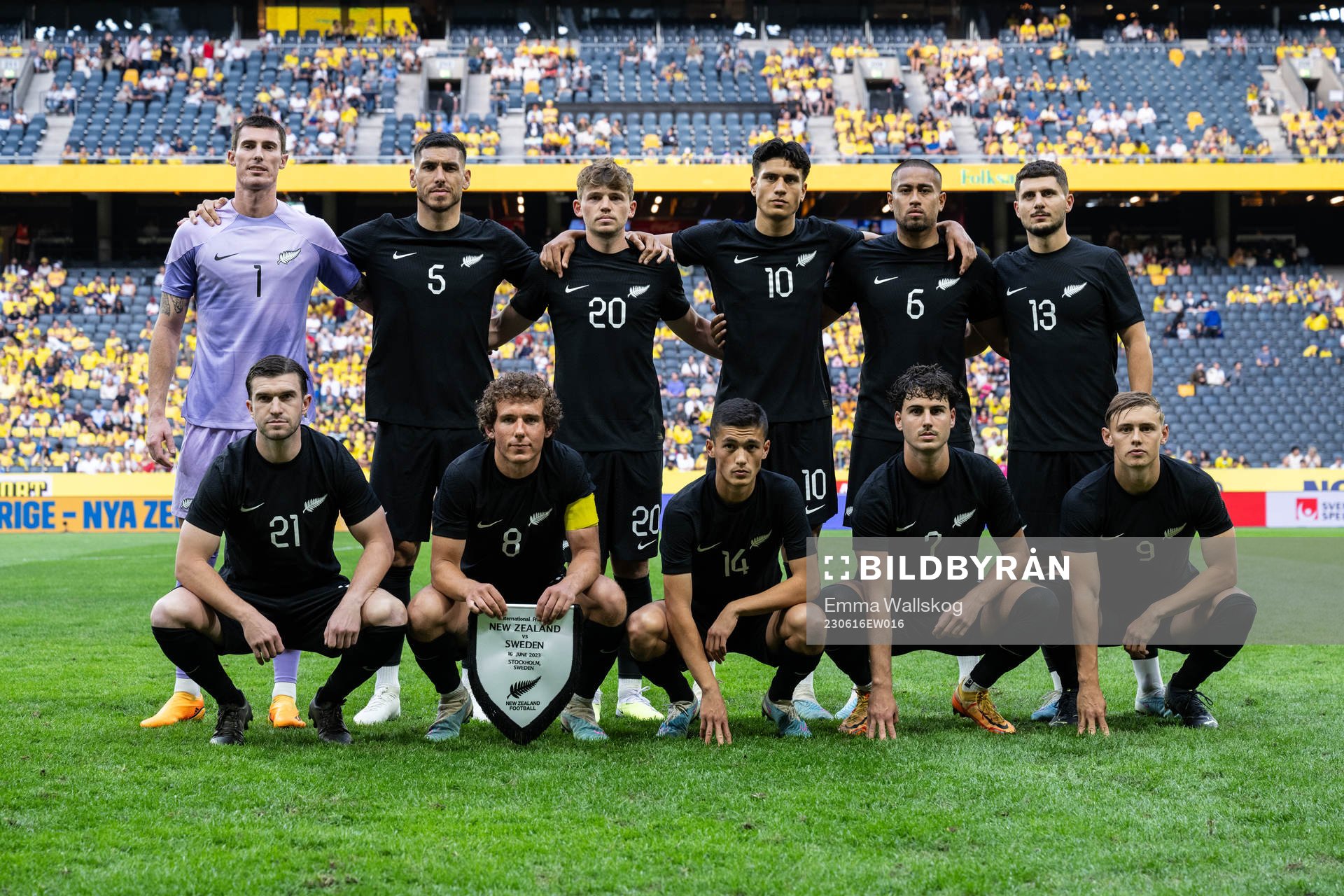 Starting eleven of of New Zealand