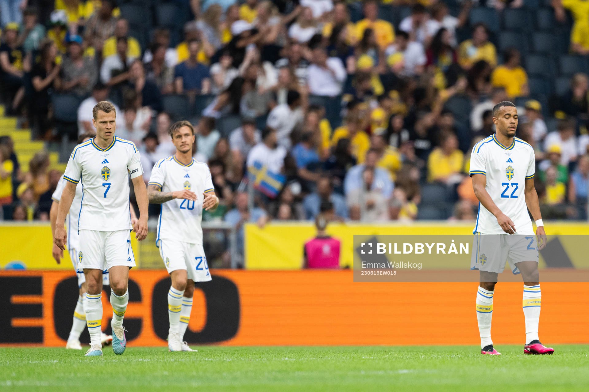 Viktor Claesson, Kristoffer Olsson and Robin Quaison look