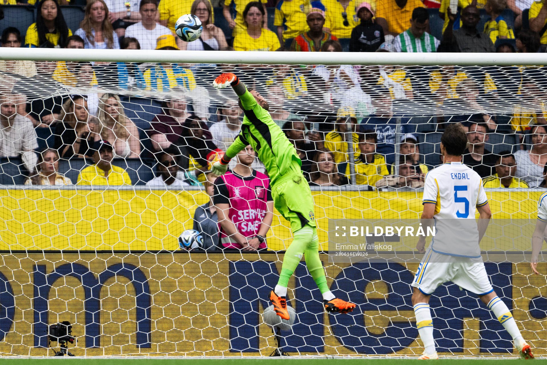 Goalkeeper Kristoffer Nordfeldt of Sweden