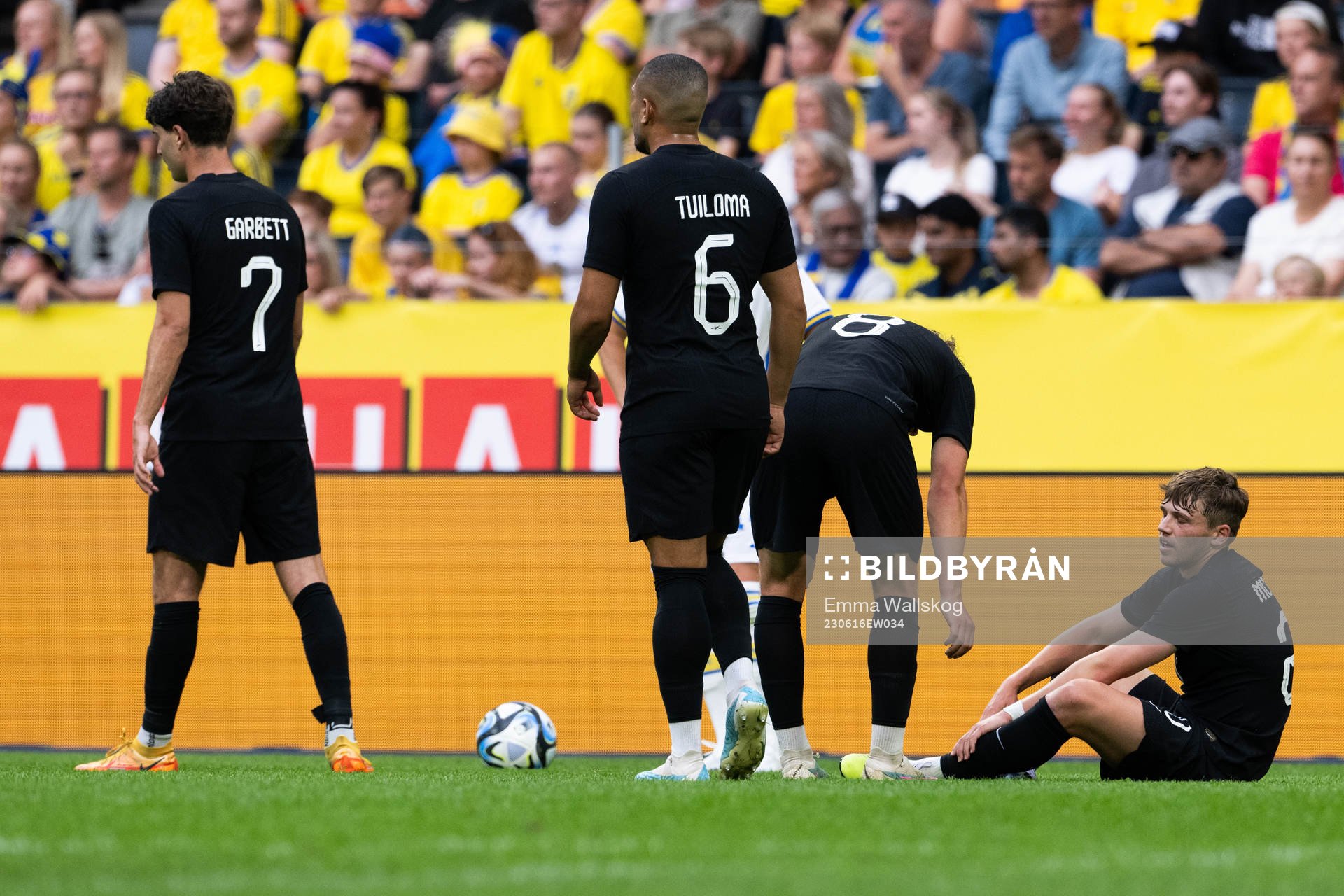 Callum Mccowatt of New Zealand in pain