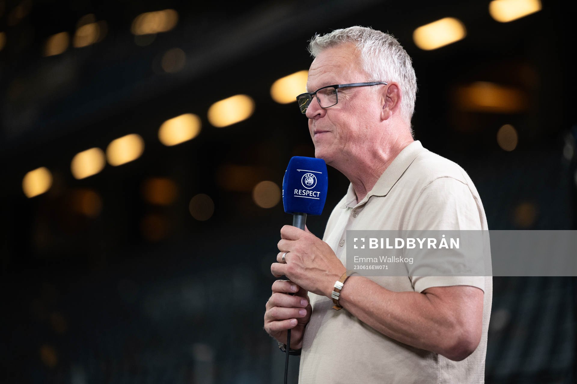 Head coach Janne Andersson of Sweden in the Viaplay studio