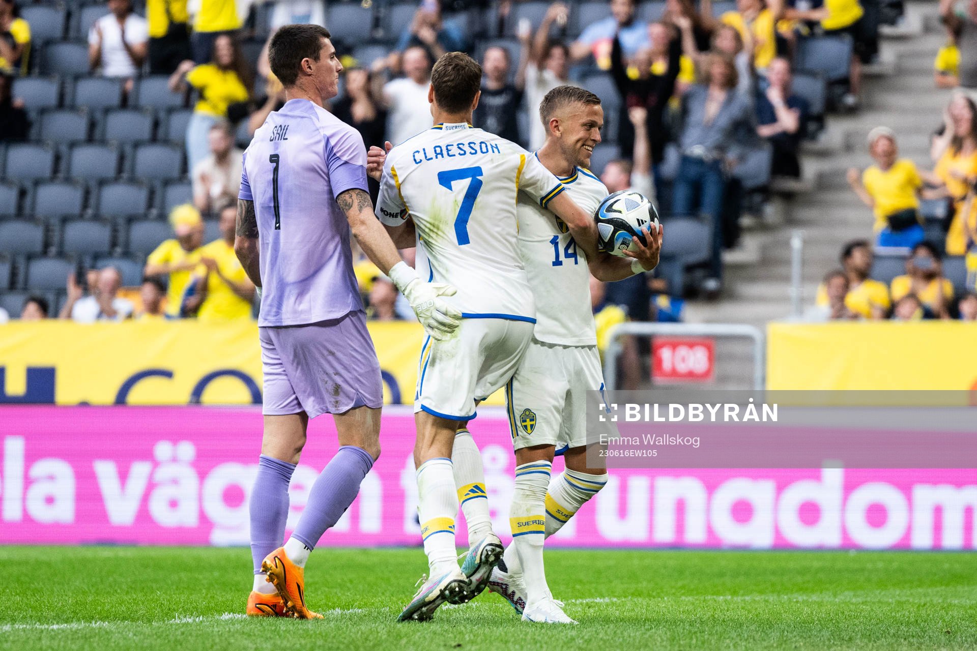 Jesper Karlsson and Viktor Claesson of Sweden celebrate