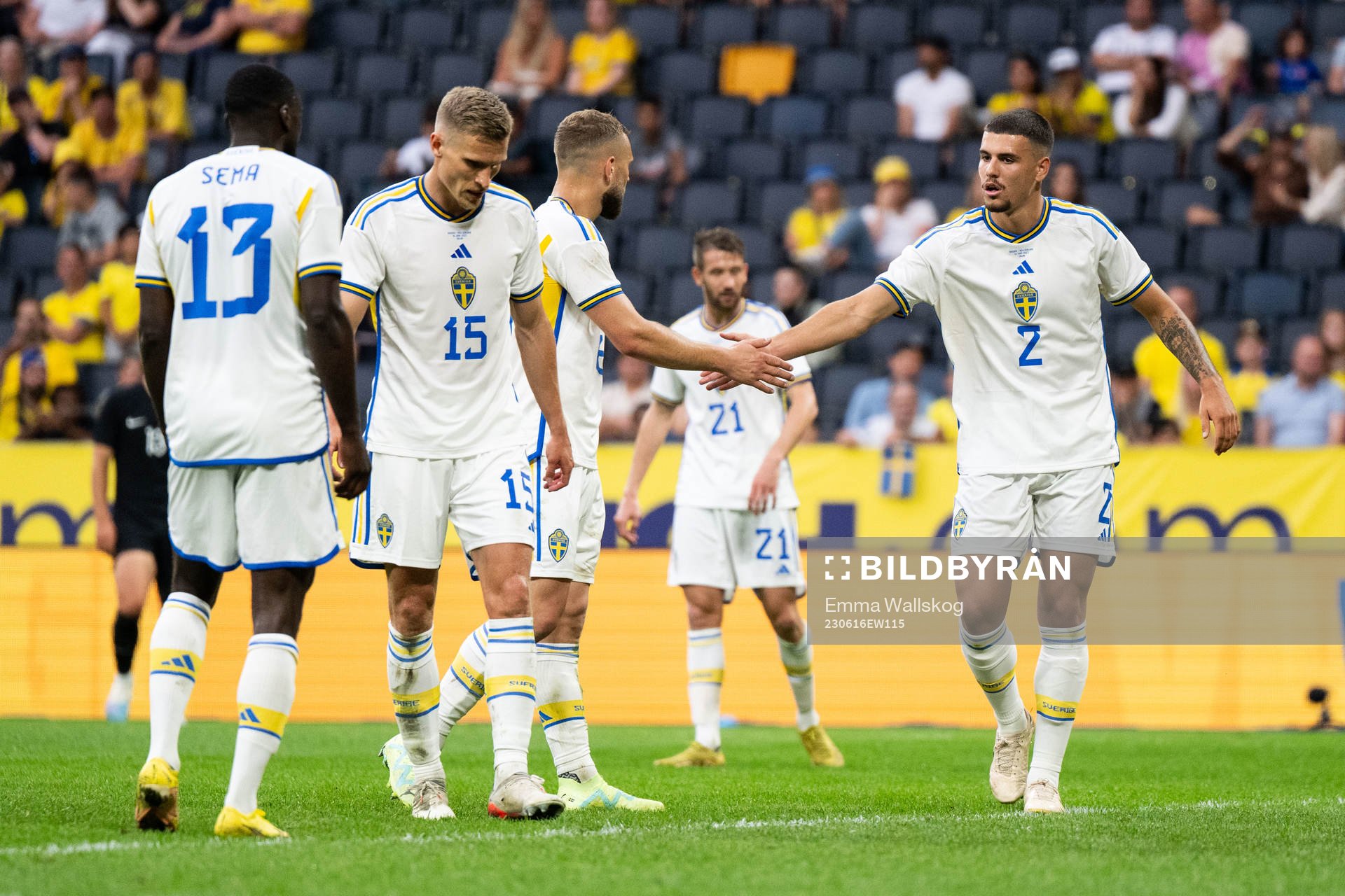 Jesper Karlström and Edvin Kurtulus of Sweden celebrates