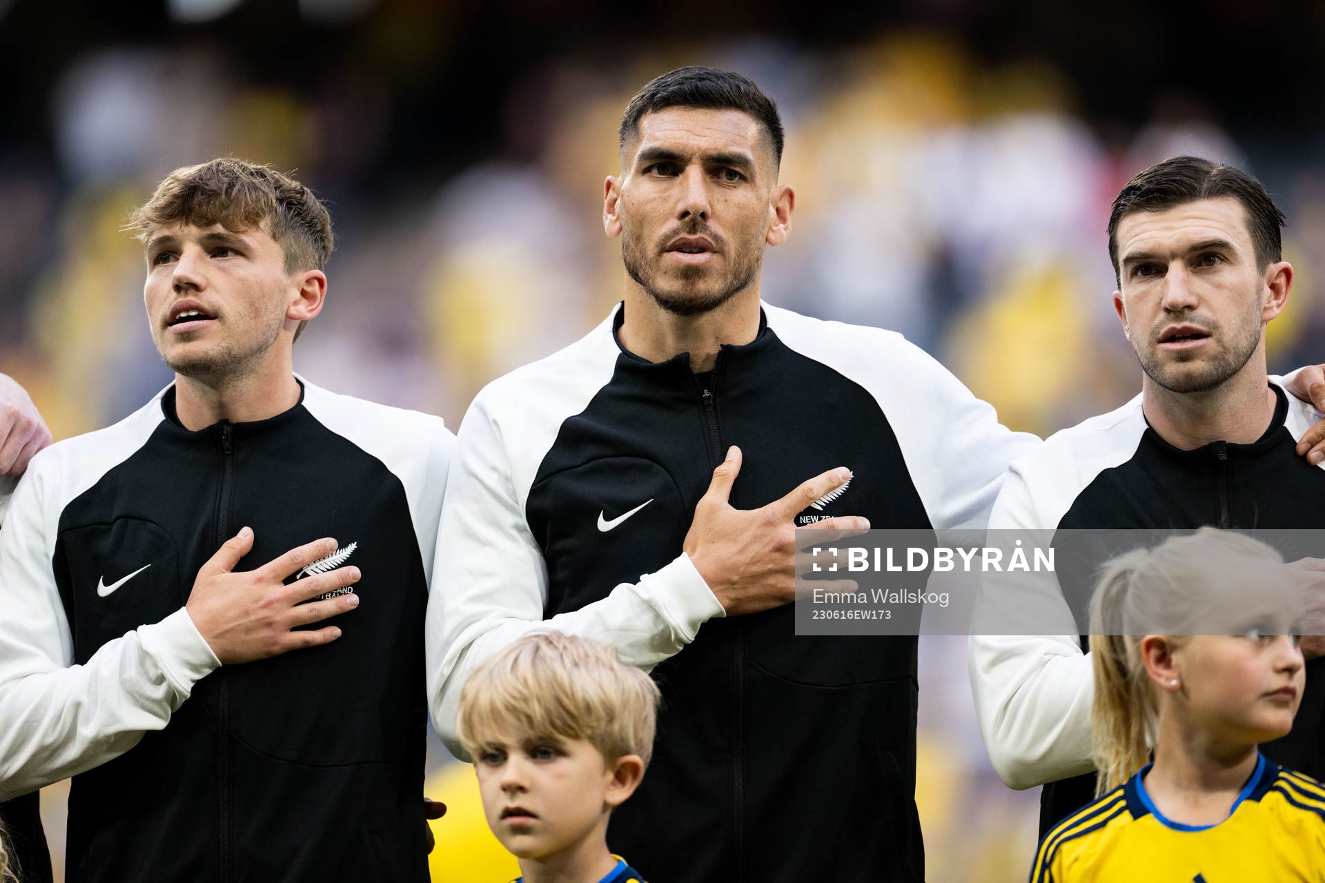Callum Mccowatt, Michael Boxall and Tim Payne of New Zealand