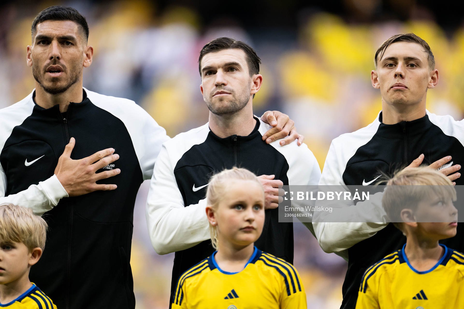 Michael Boxall, Tim Payne and Ben Waine of New Zealand