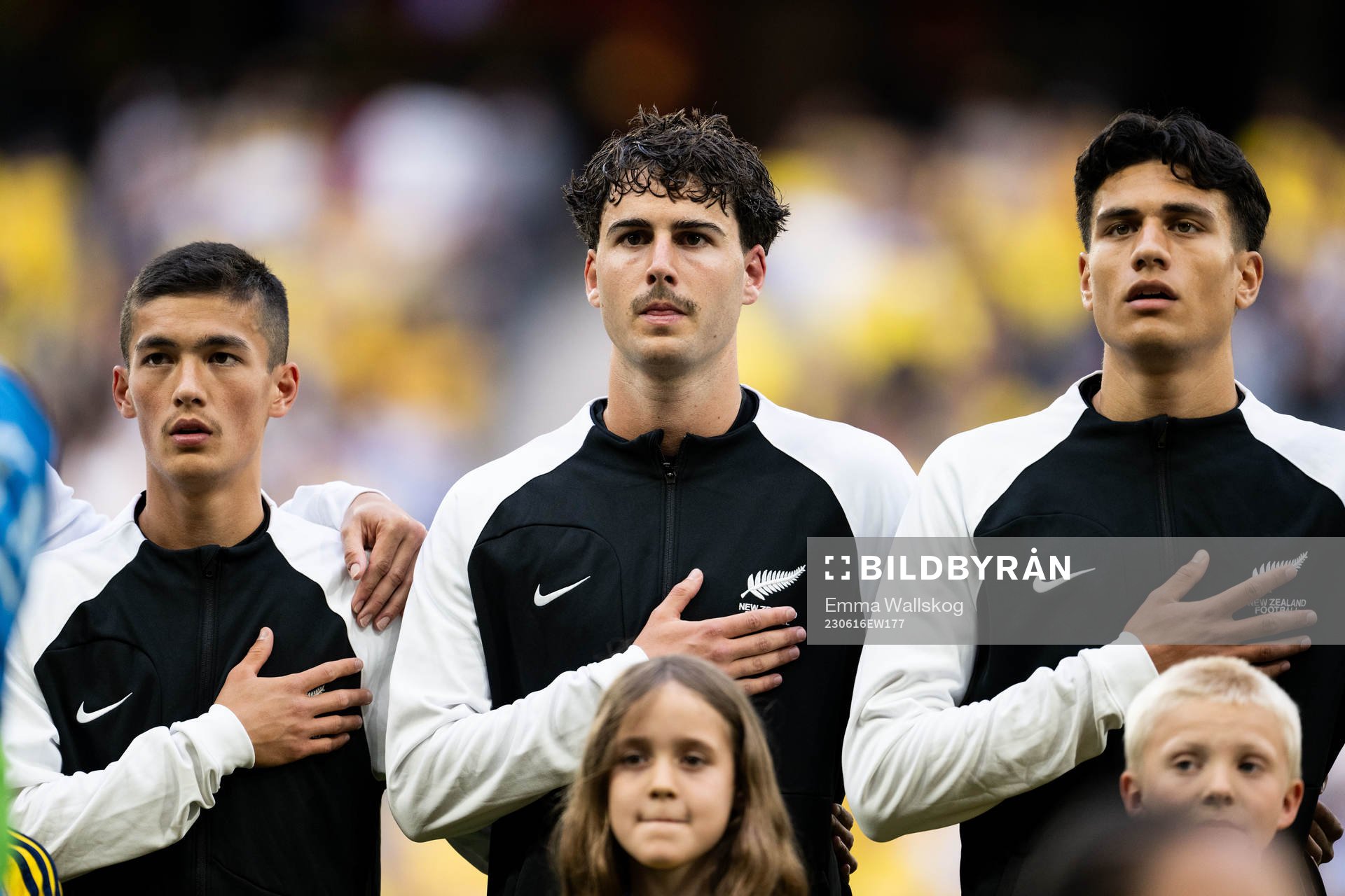 Elijah Just, Matt Garbett and Marko Stamenic of New Zealand
