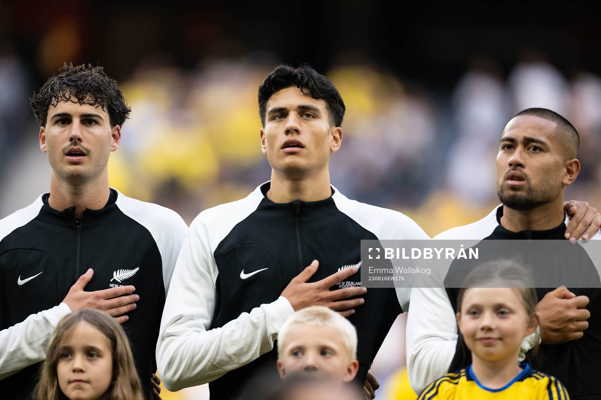 Matt Garbett, Marko Stamenic and Bill Tuiloma of New Zealand