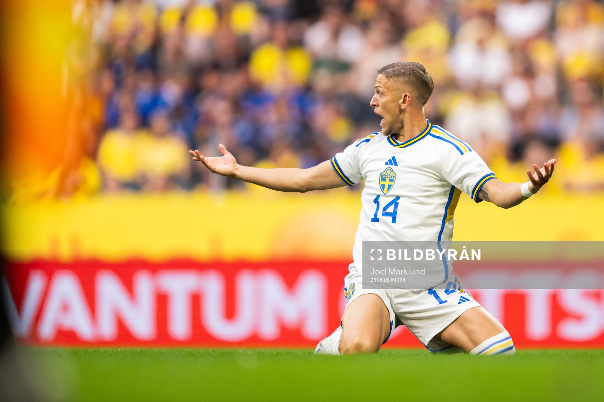 Jesper Karlsson of Sweden reacts