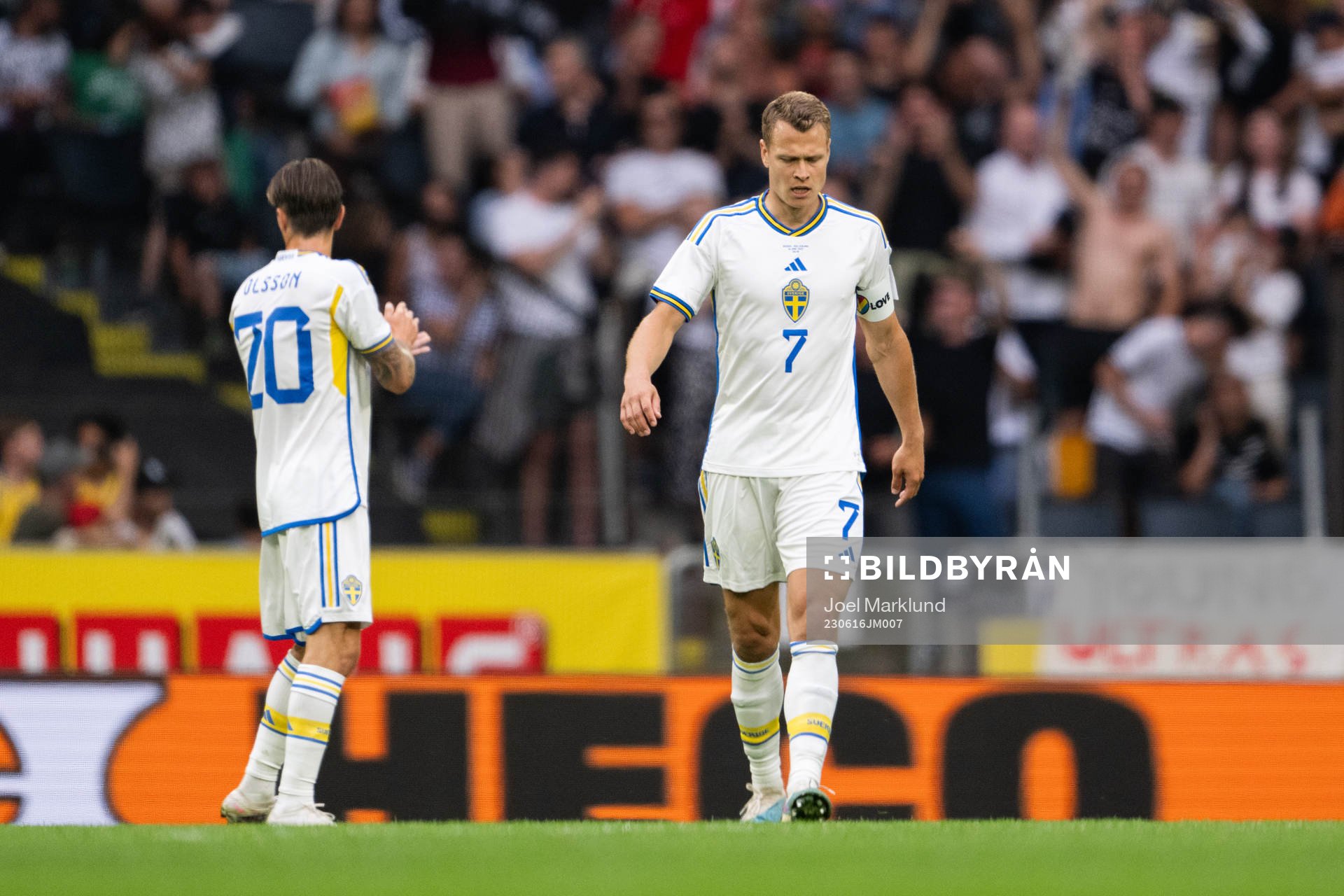 Viktor Claesson of Sweden looks dejected