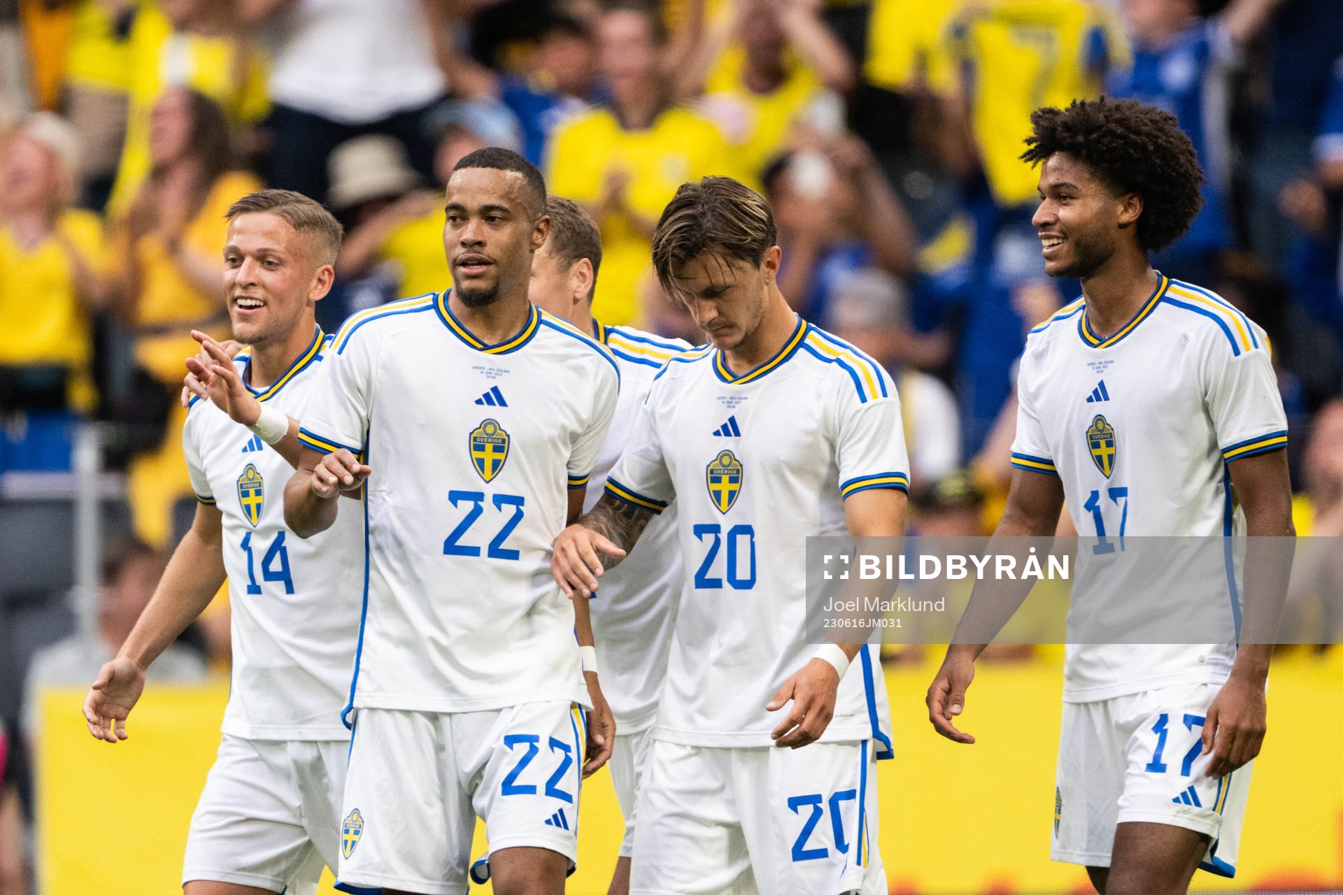 Jesper Karlsson, Robin Quaison, Kristoffer Olsson  and Jens