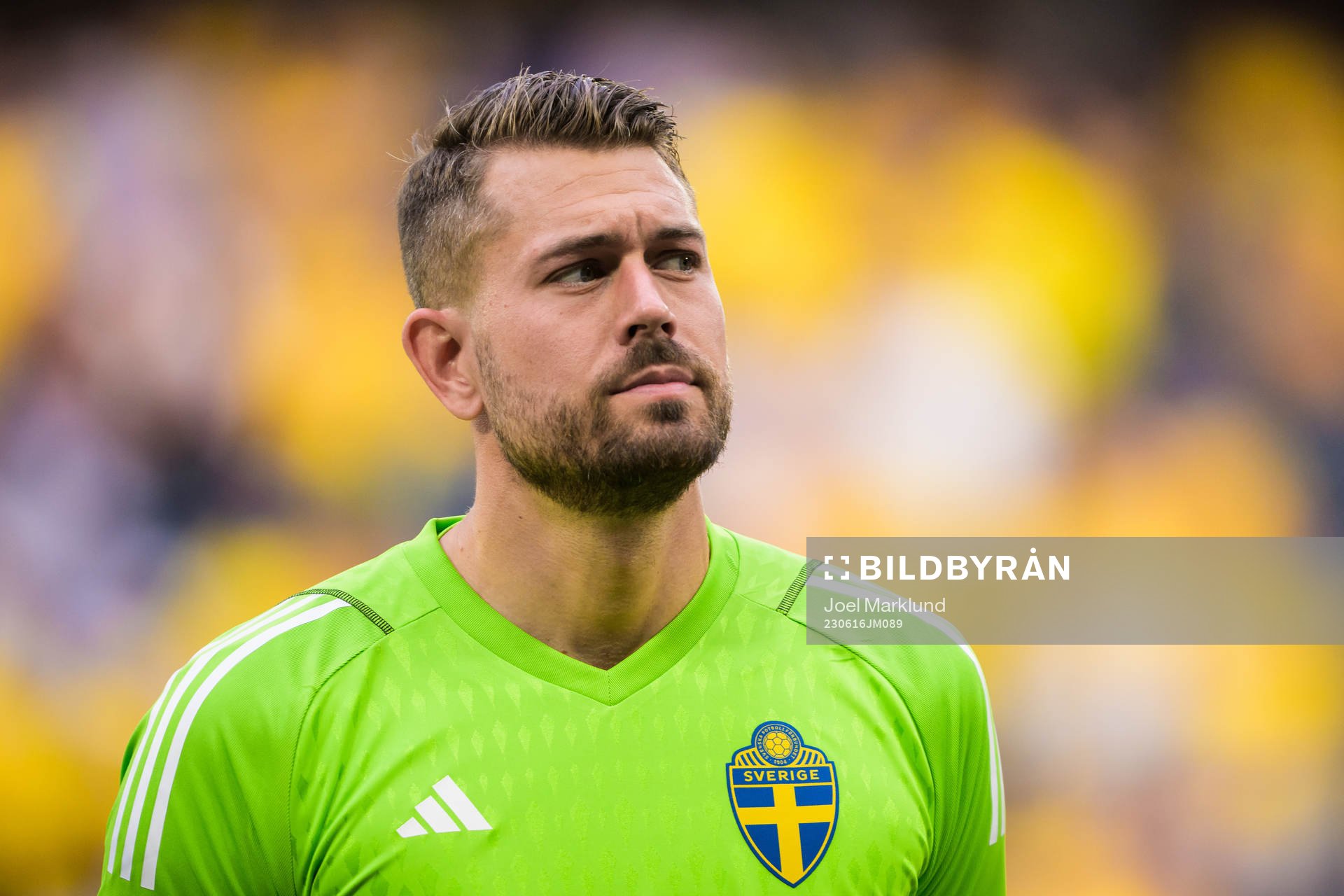 Goalkeeper Kristoffer Nordfeldt of Sweden