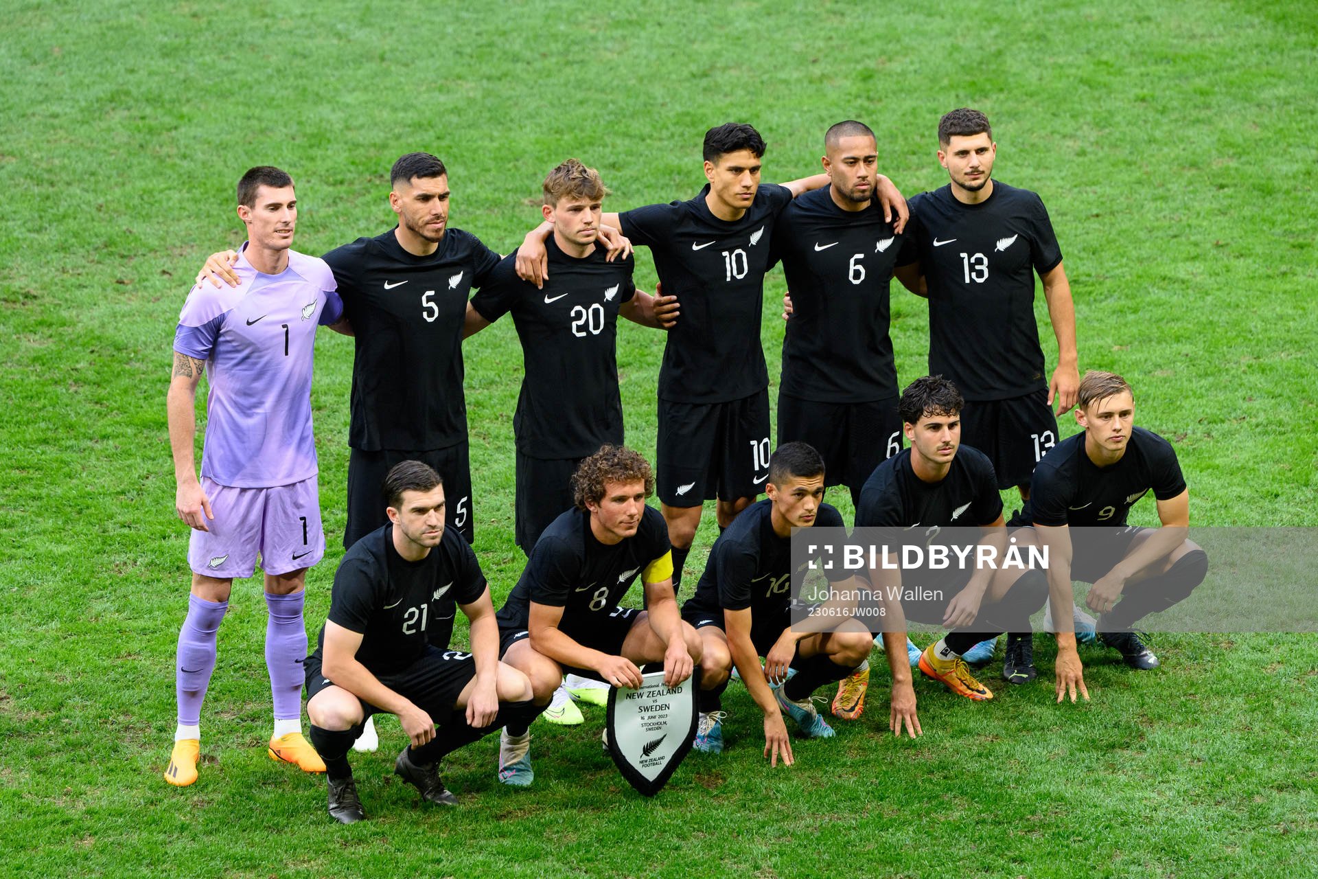 Starting eleven of of New Zealand