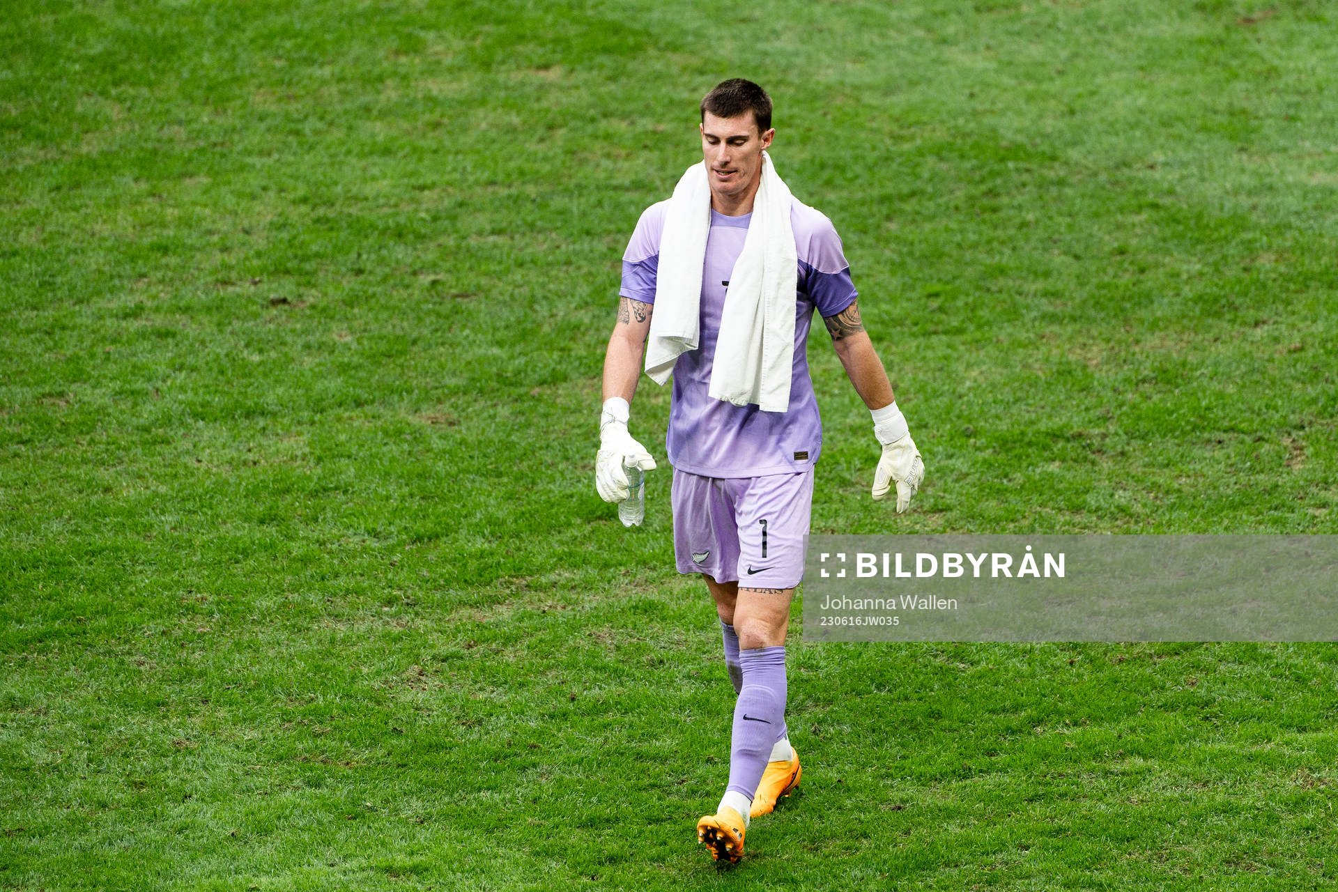 Goalkeeper Oli Sail of New Zealand looks dejected