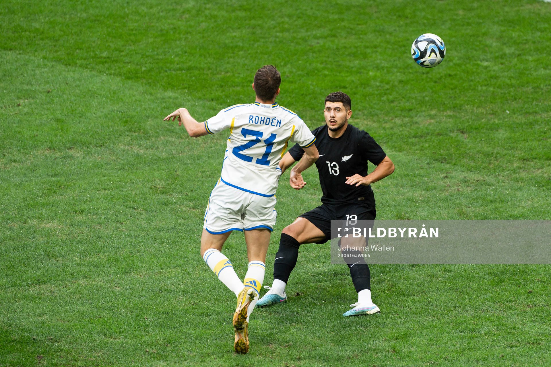 Marcus Rohdén of Sweden and Liberato Cacace of New Zealand