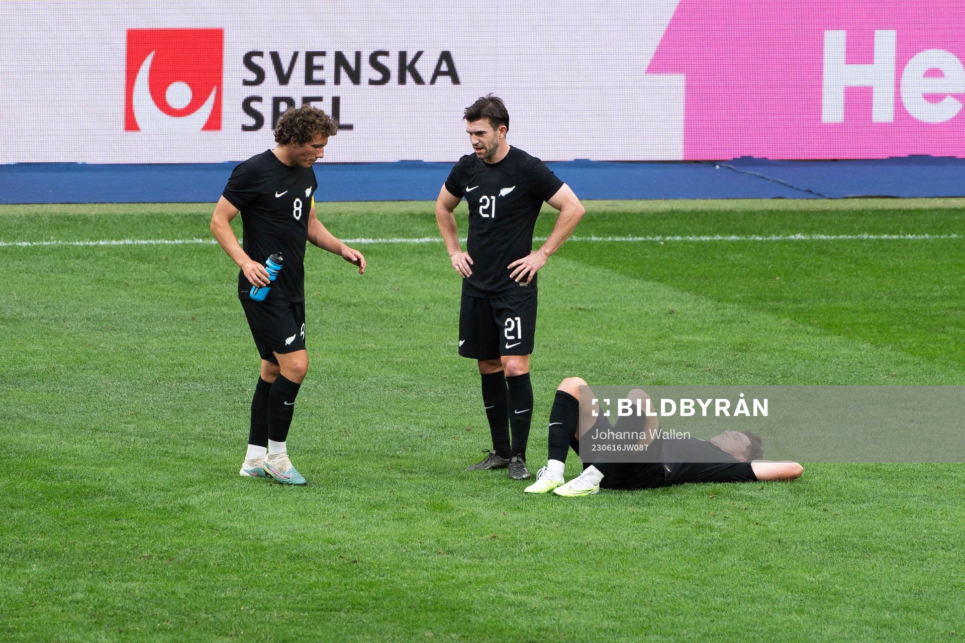 Joe Bell, Tim Payne and Callum Mccowatt of New Zealand