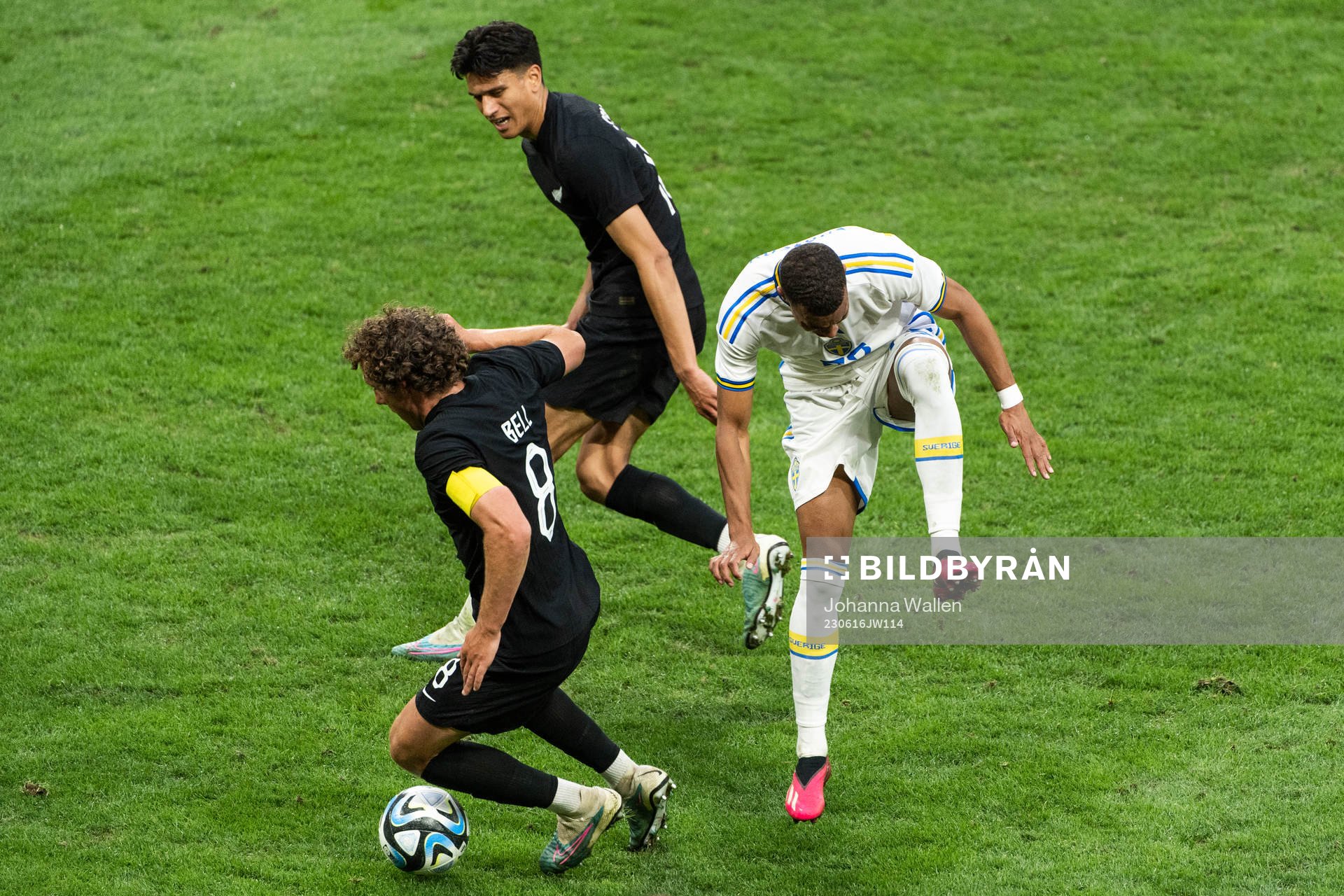 Joe Bell and Marko Stamenic of New Zealand against Robin