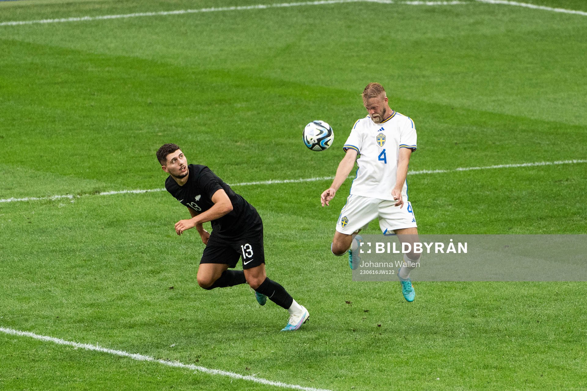 Liberato Cacace of New Zealand and Daniel Sundgren of Sweden
