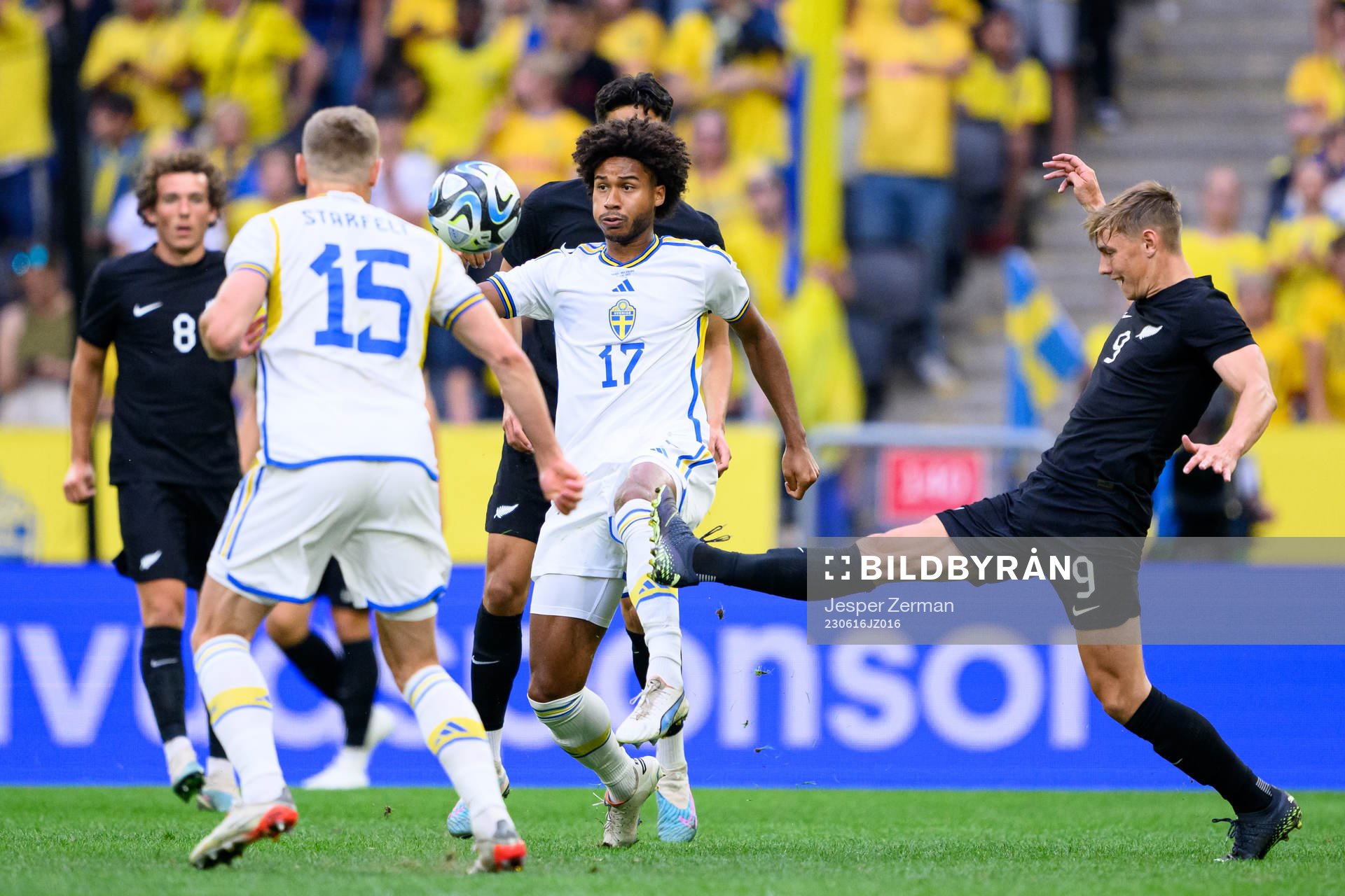 Jens Cajuste of Sweden and Ben Waine of New Zealand