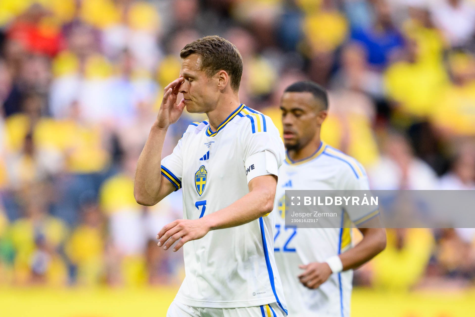 Viktor Claesson of Sweden looks dejected