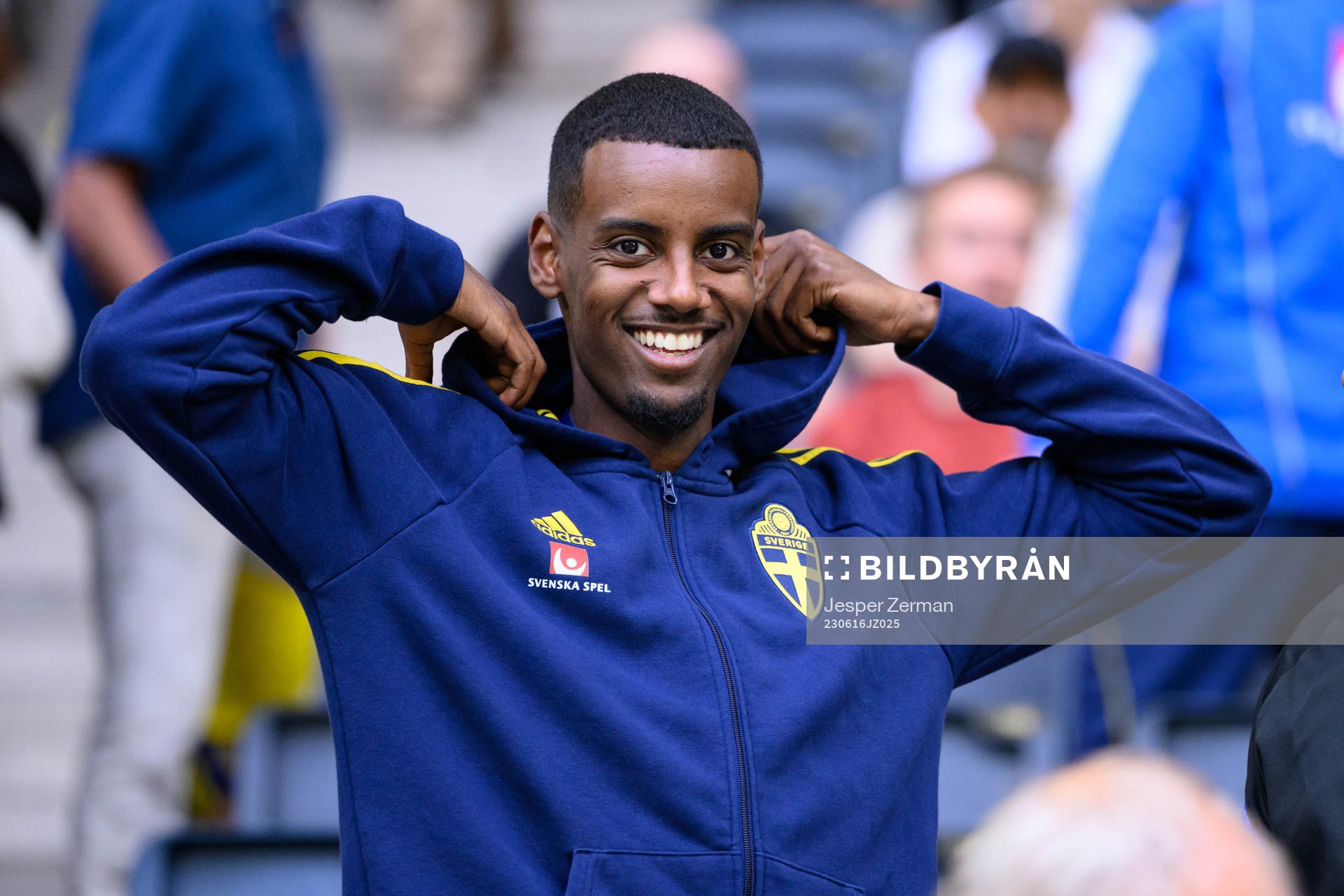 Alexander Isak of Sweden in the stands