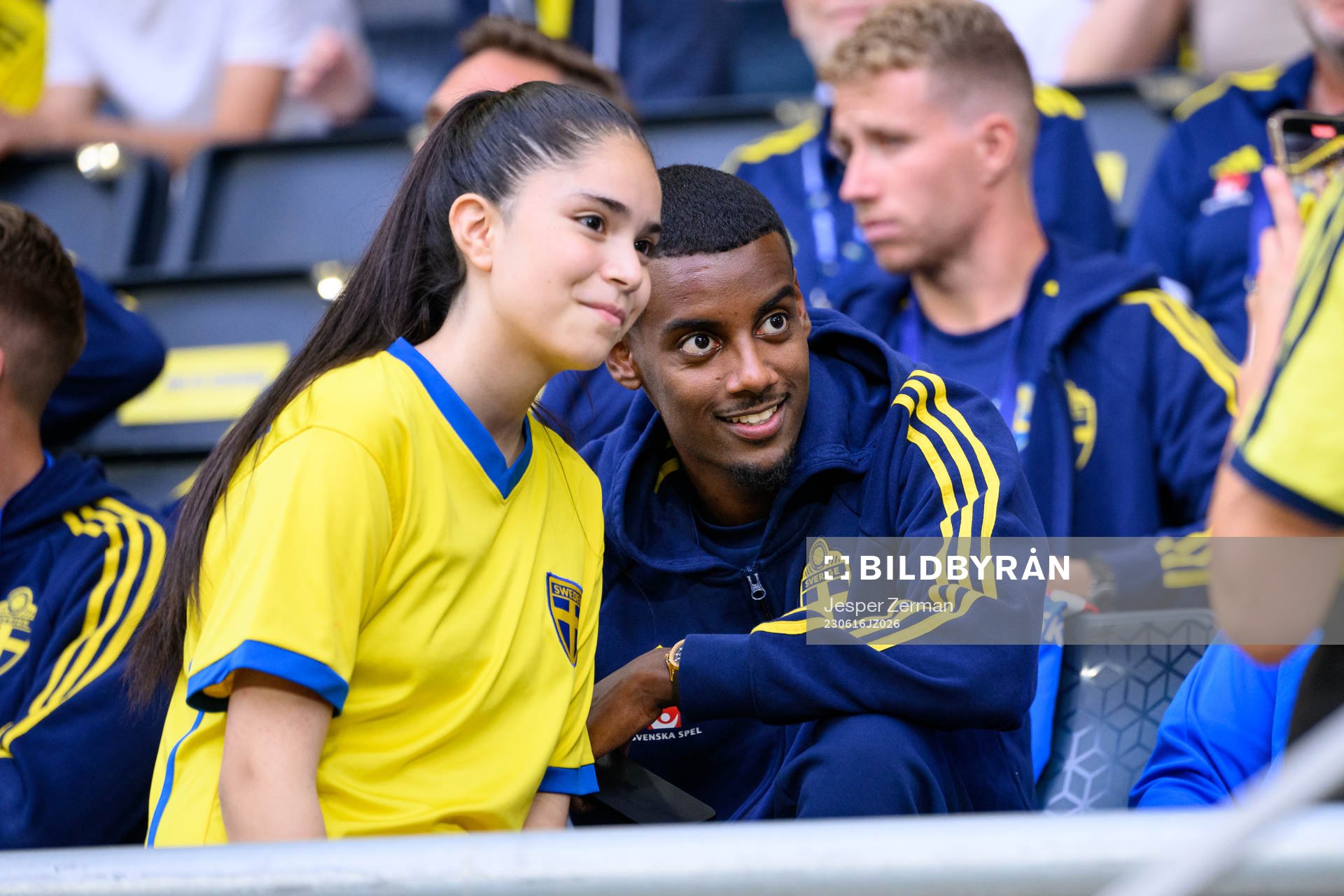Alexander Isak of Sweden in the stands