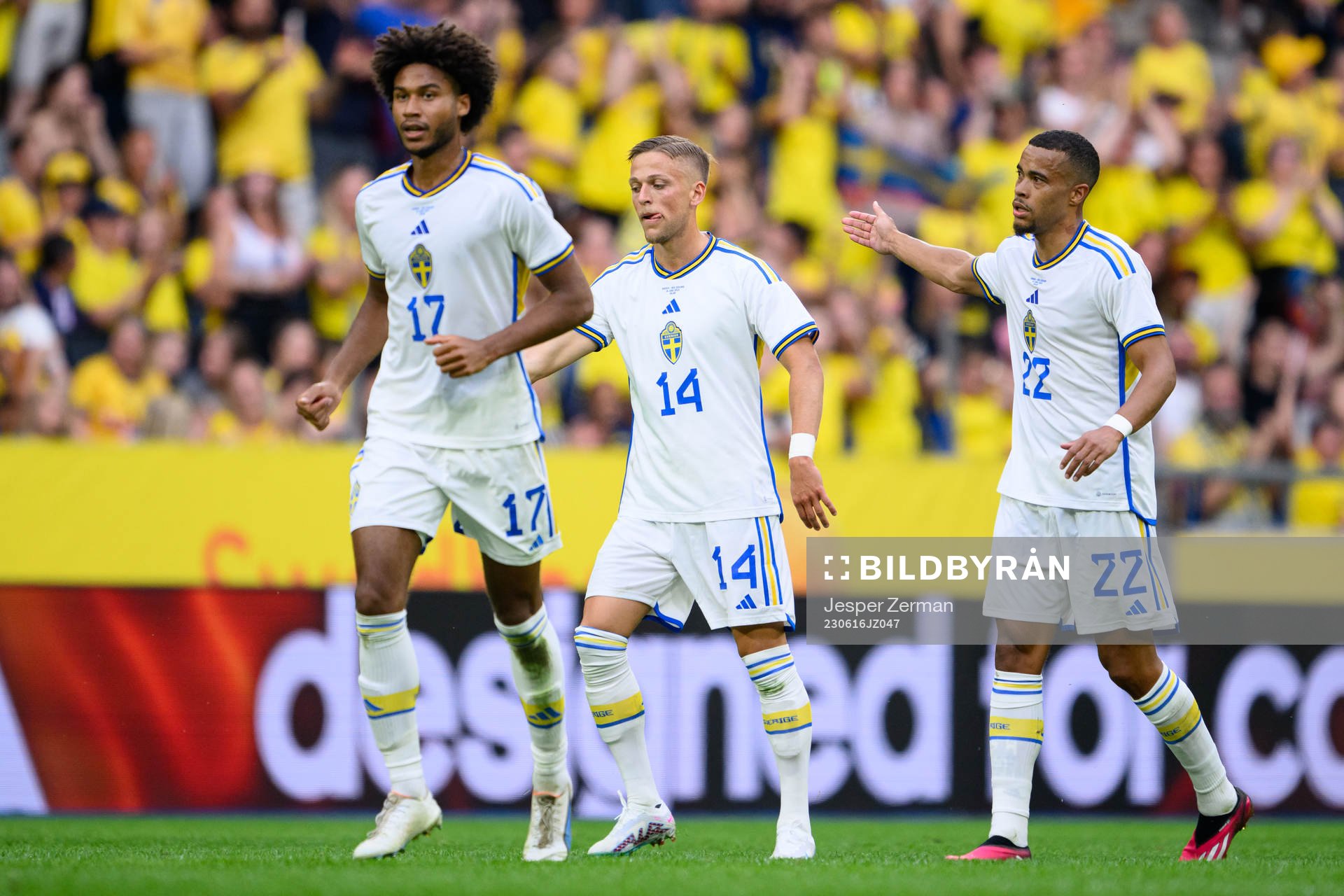Jesper Karlsson of Sweden celebrates