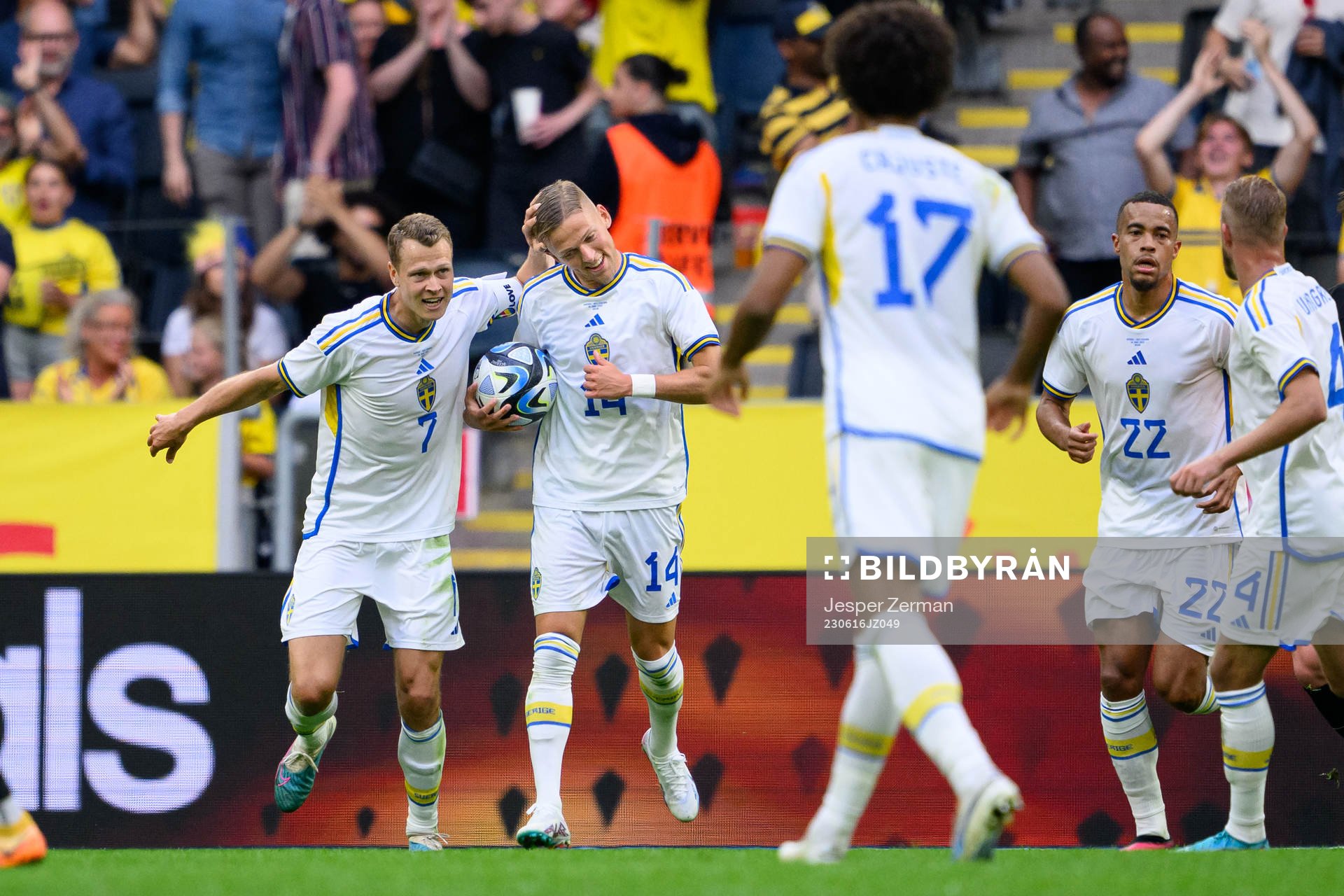 of Sweden Jesper Karlsson celebrates