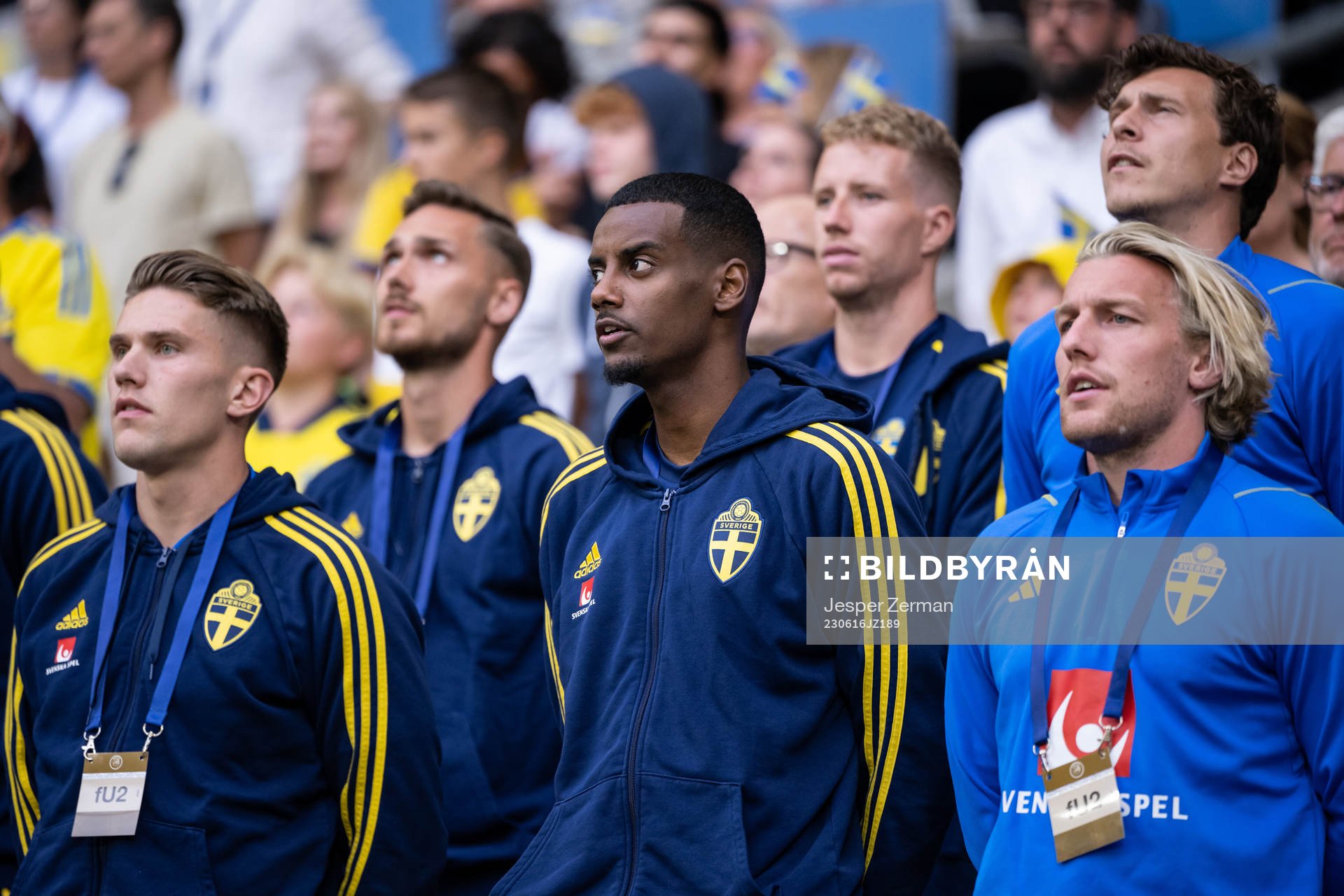 Viktor Gyökeres, Alexander Isak and Emil Forsberg of Sweden
