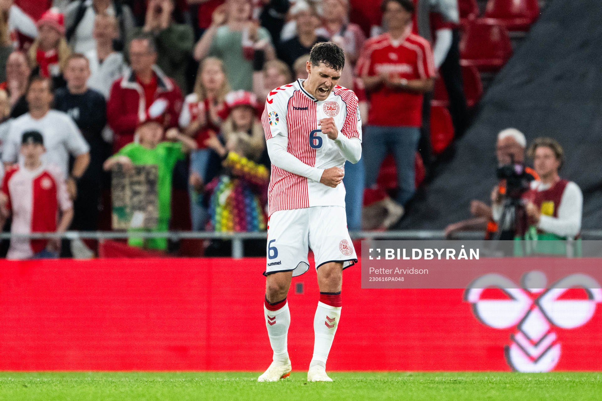 Andreas  Christensen of Denmark celebrates
