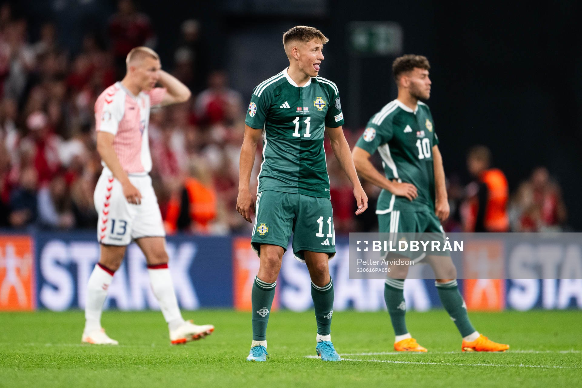 Callum Marshall of Northern Ireland looks dejected