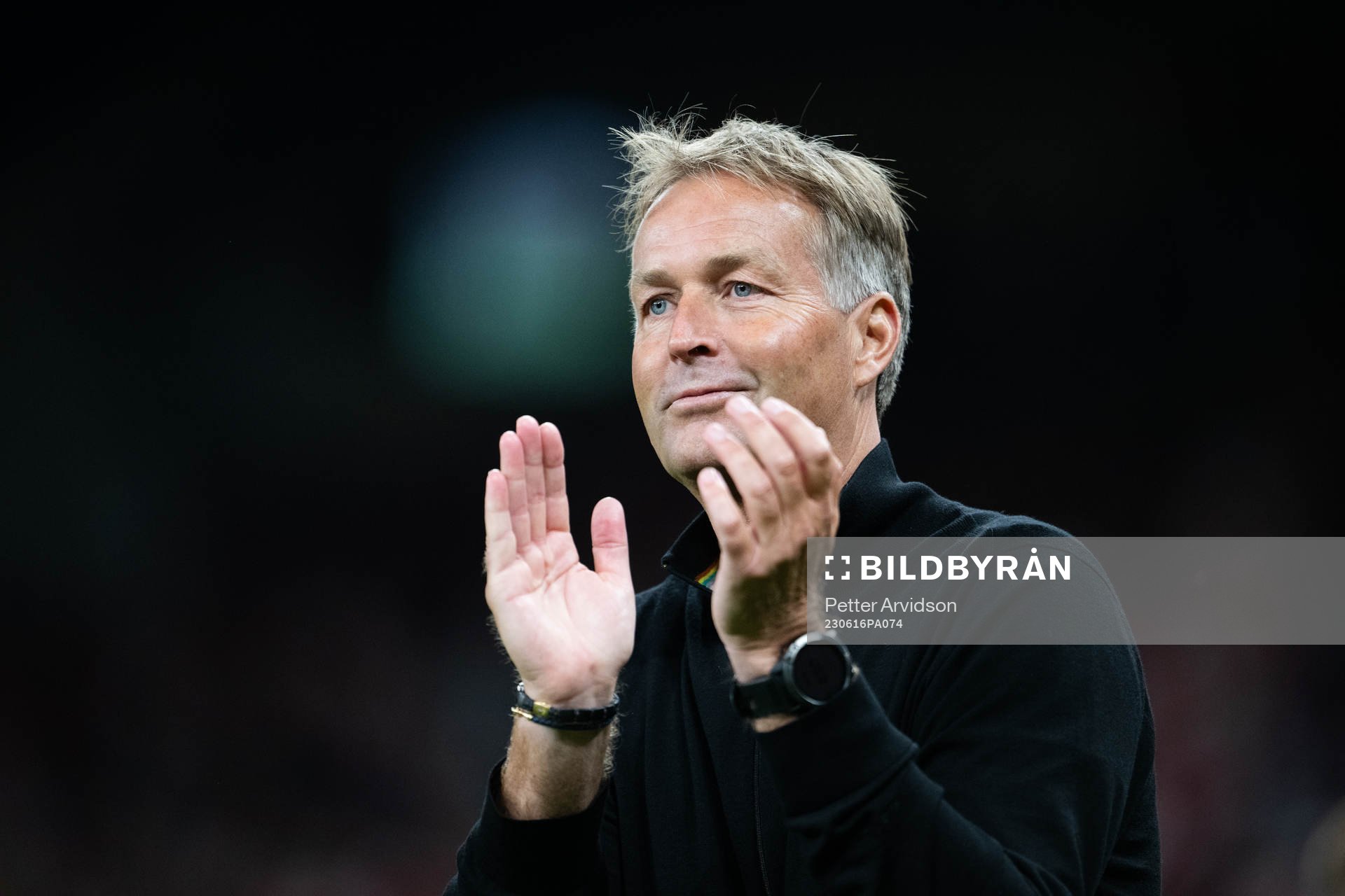 Head coach Kasper Hjulmand of Denmark celebrates