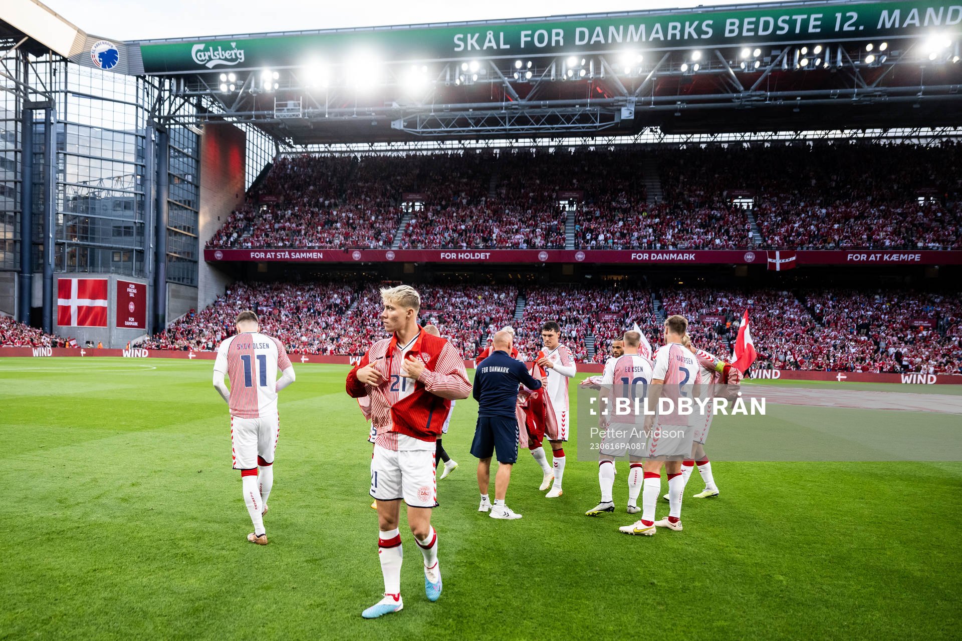 Rasmus Højlund of Denmark