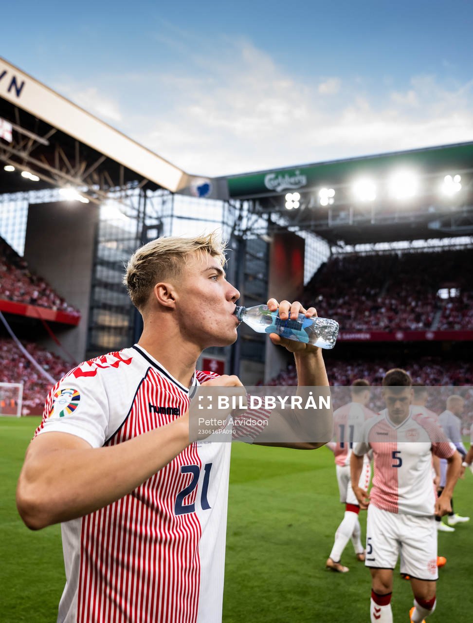 Rasmus Højlund of Denmark