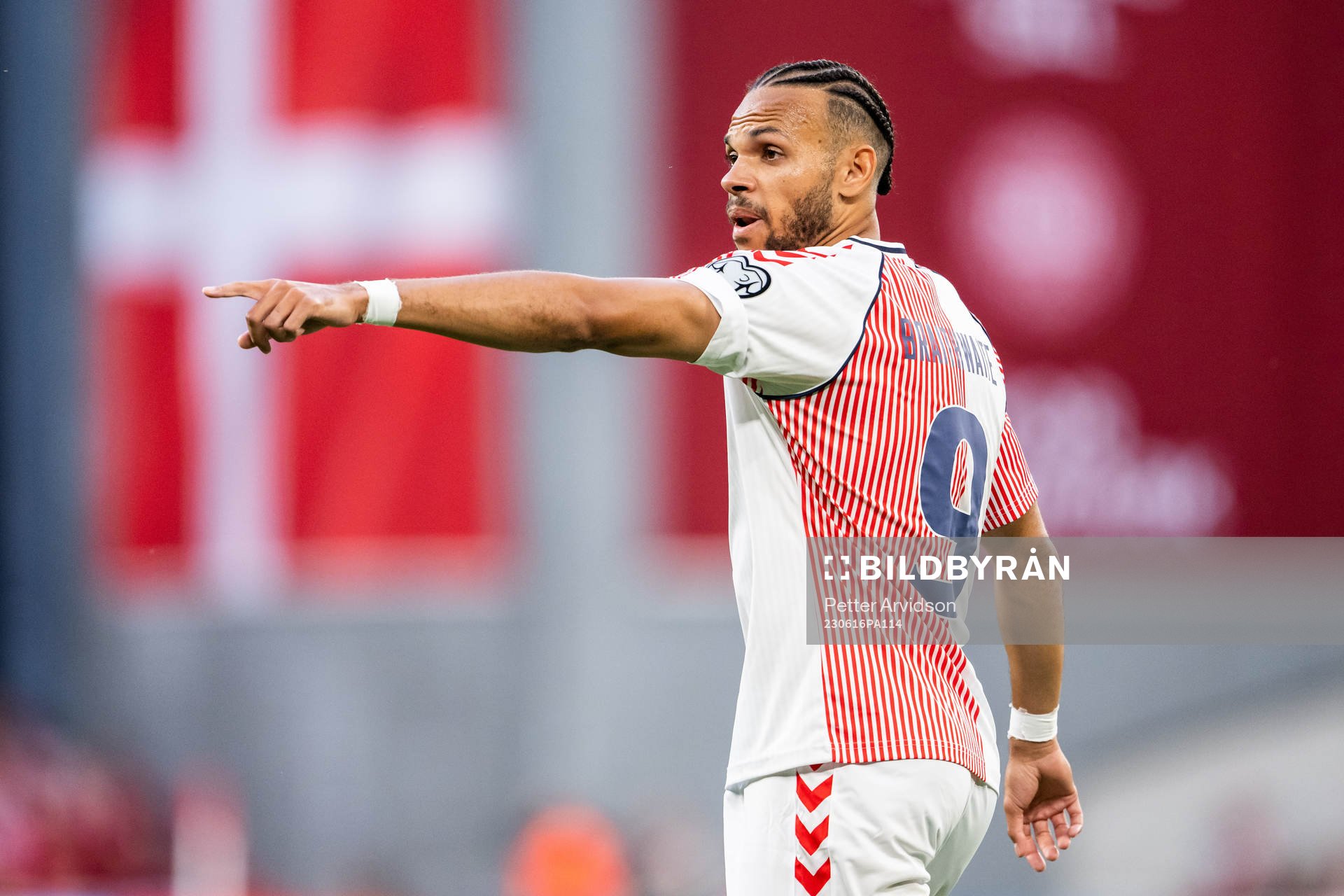 Martin Braithwaite of Denmark