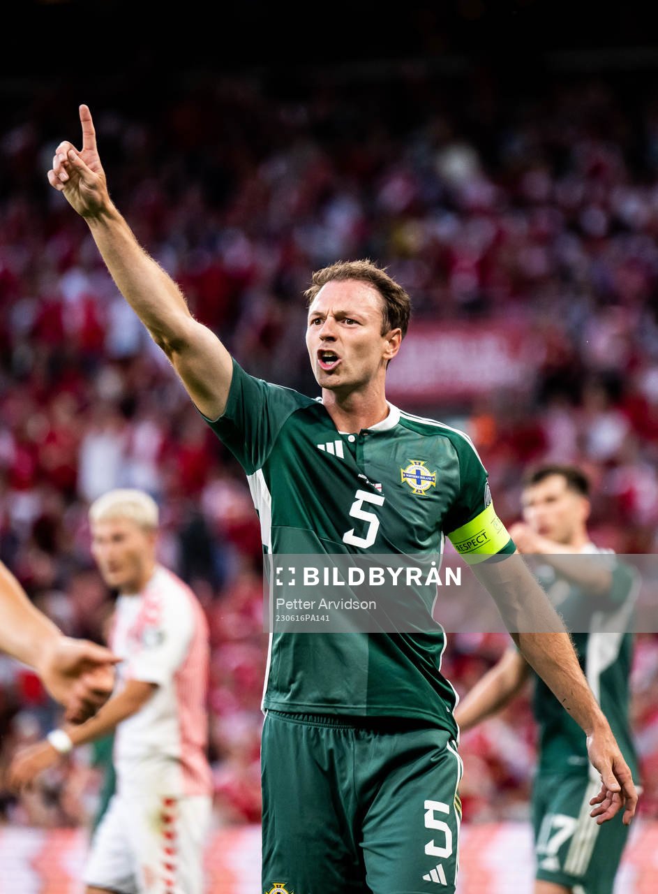 Jonny Evans of Northern Ireland