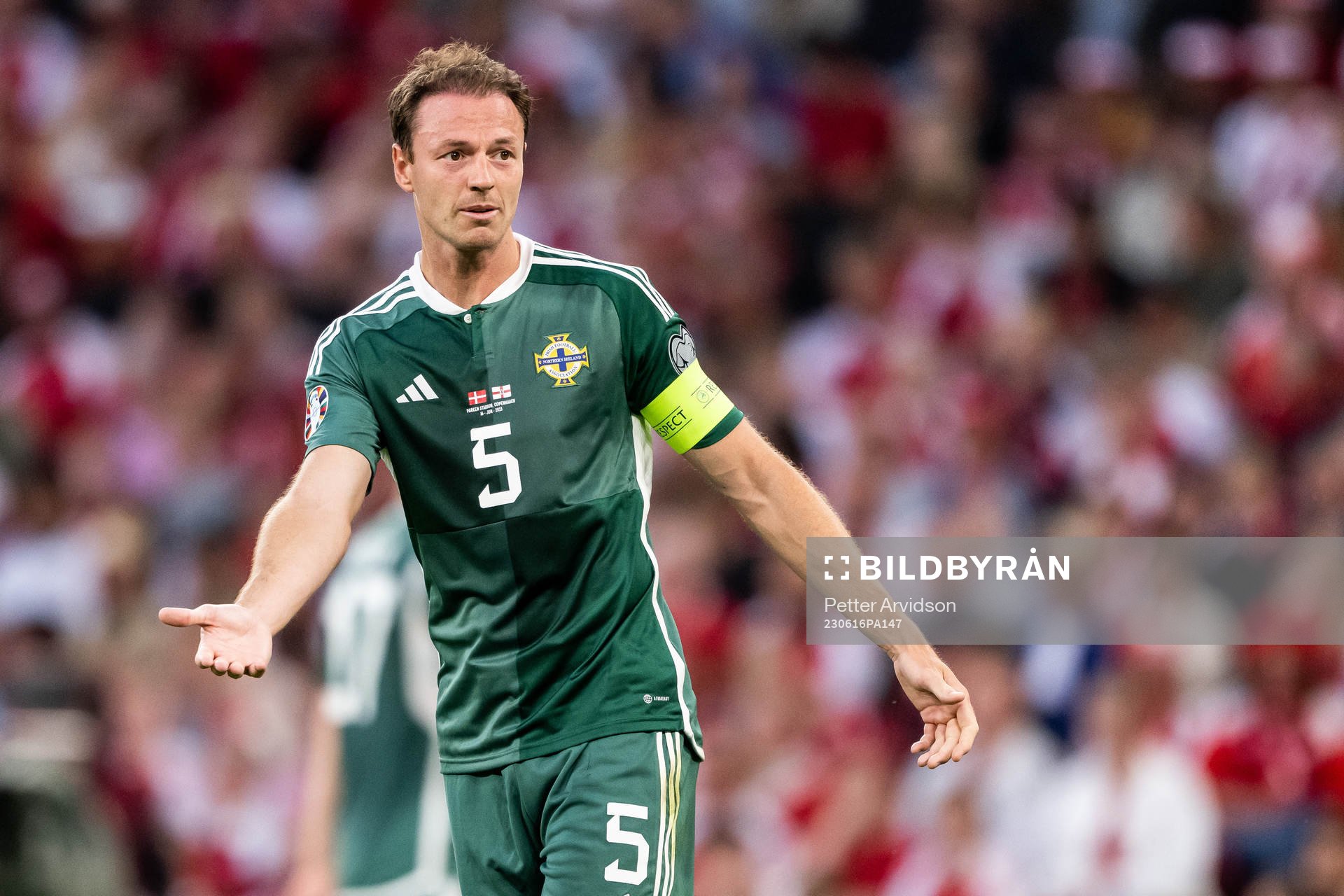 Jonny Evans of Northern Ireland
