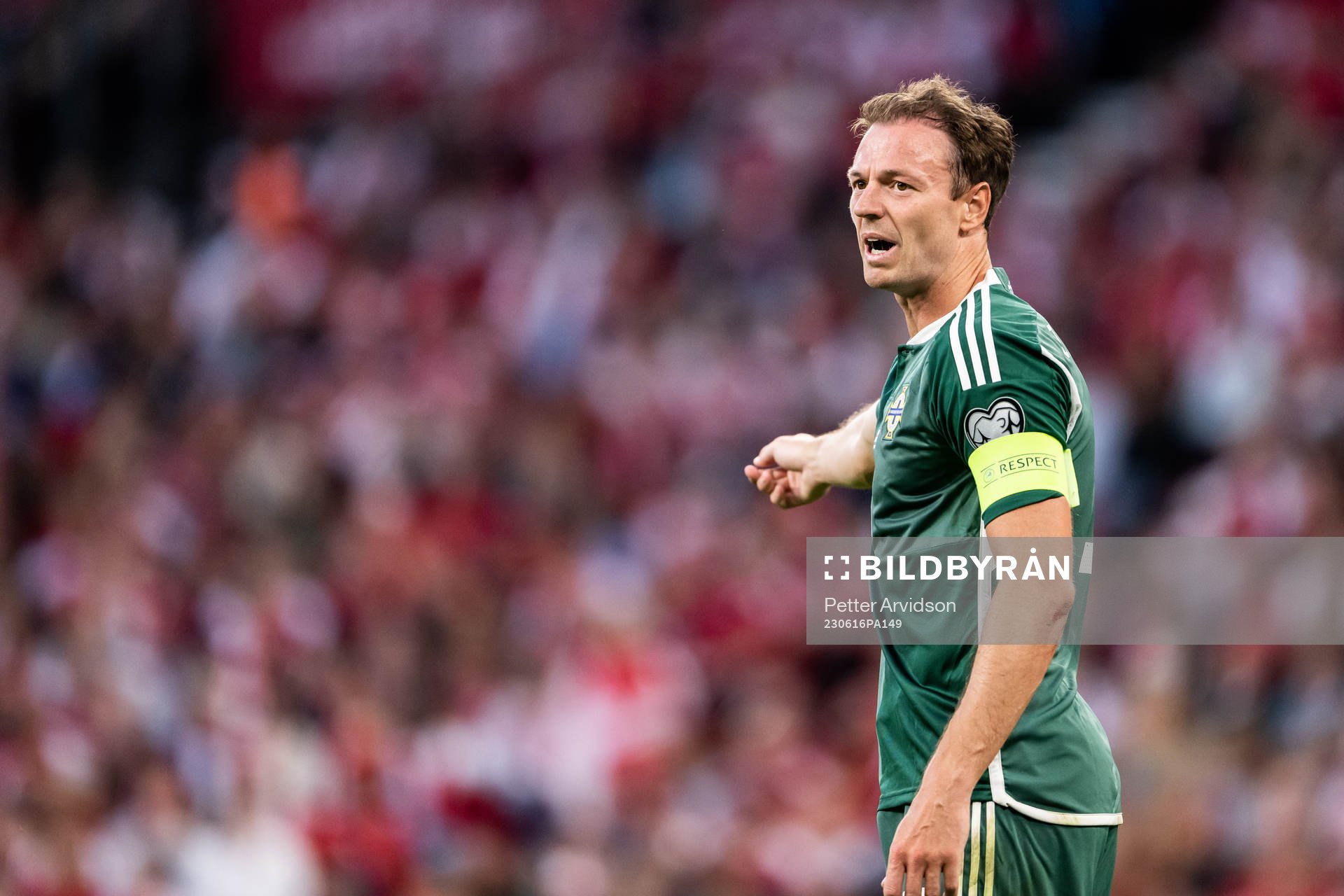 Jonny Evans of Northern Ireland