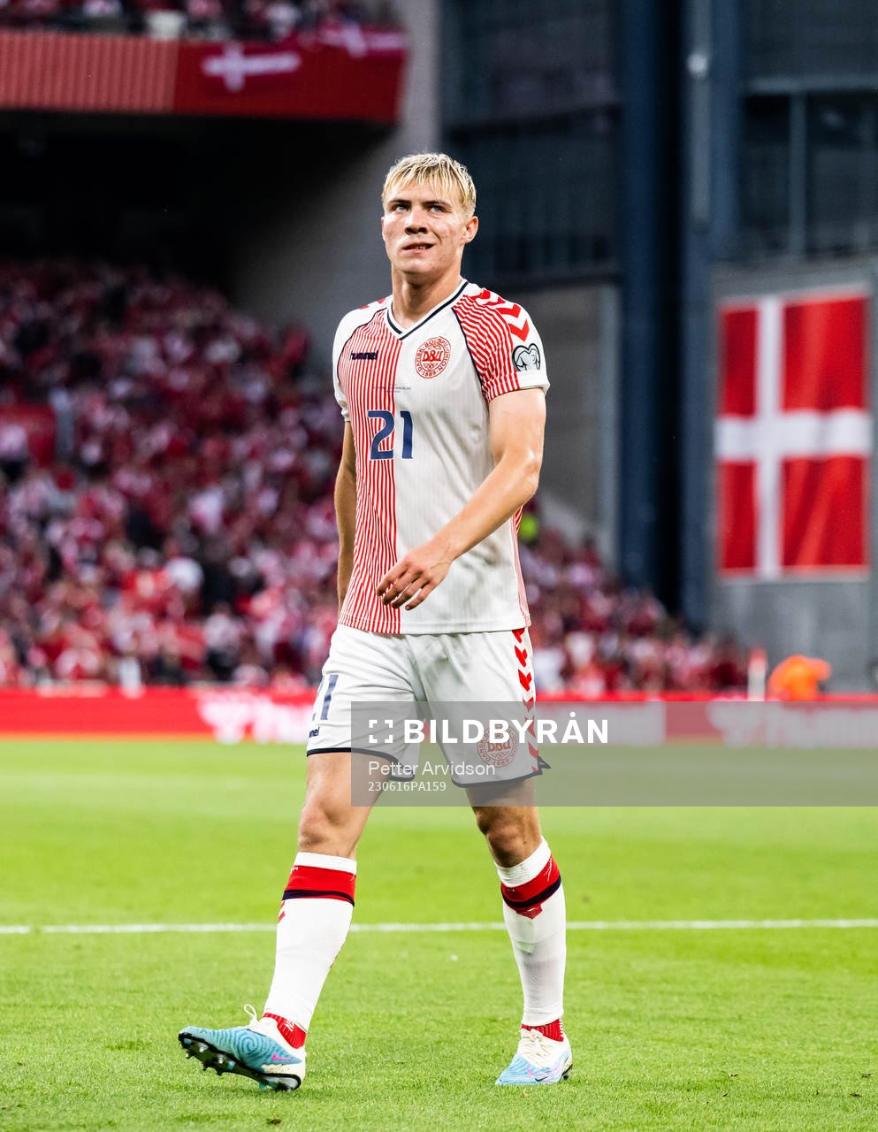 Rasmus Højlund of Denmark