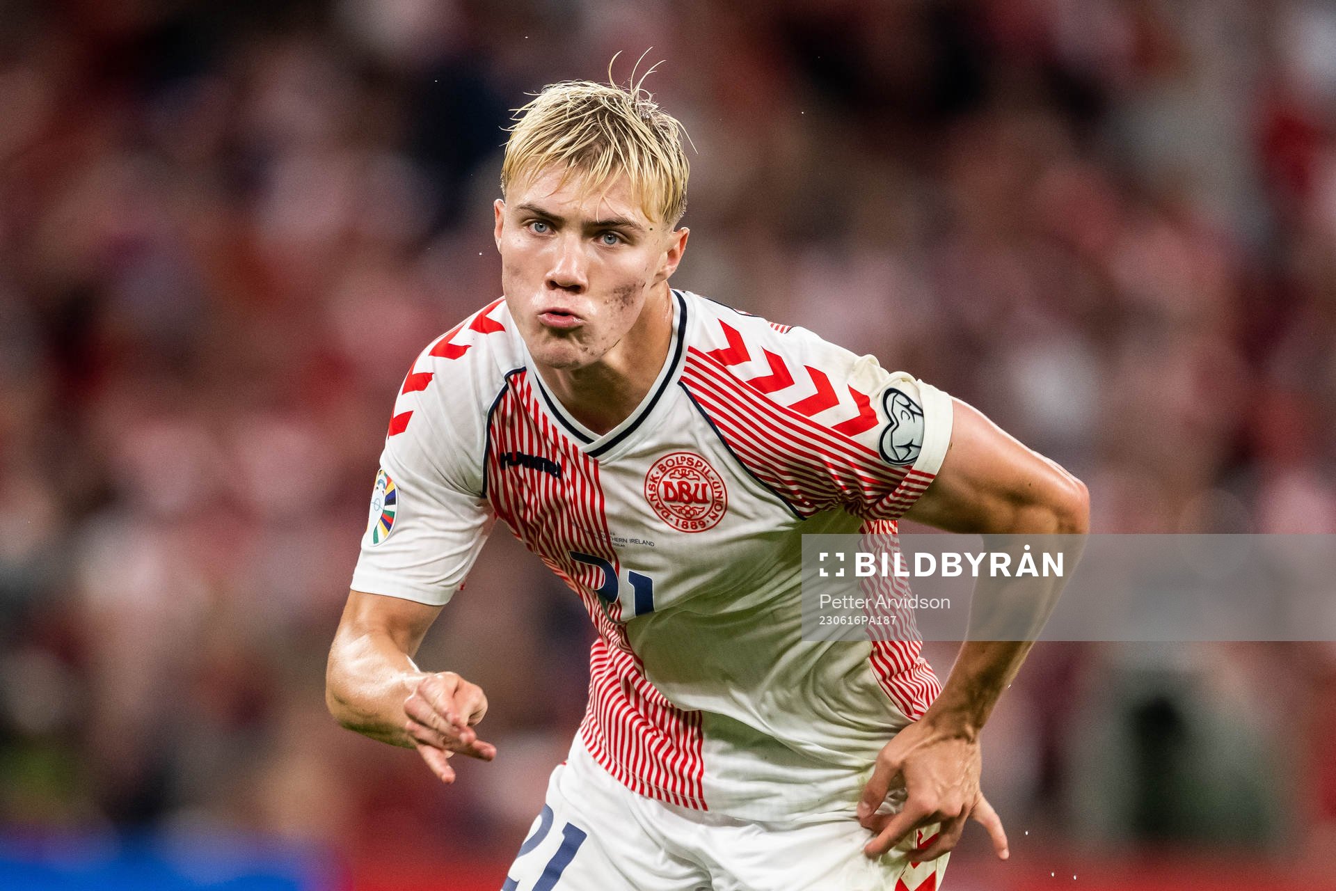 Rasmus Højlund of Denmark
