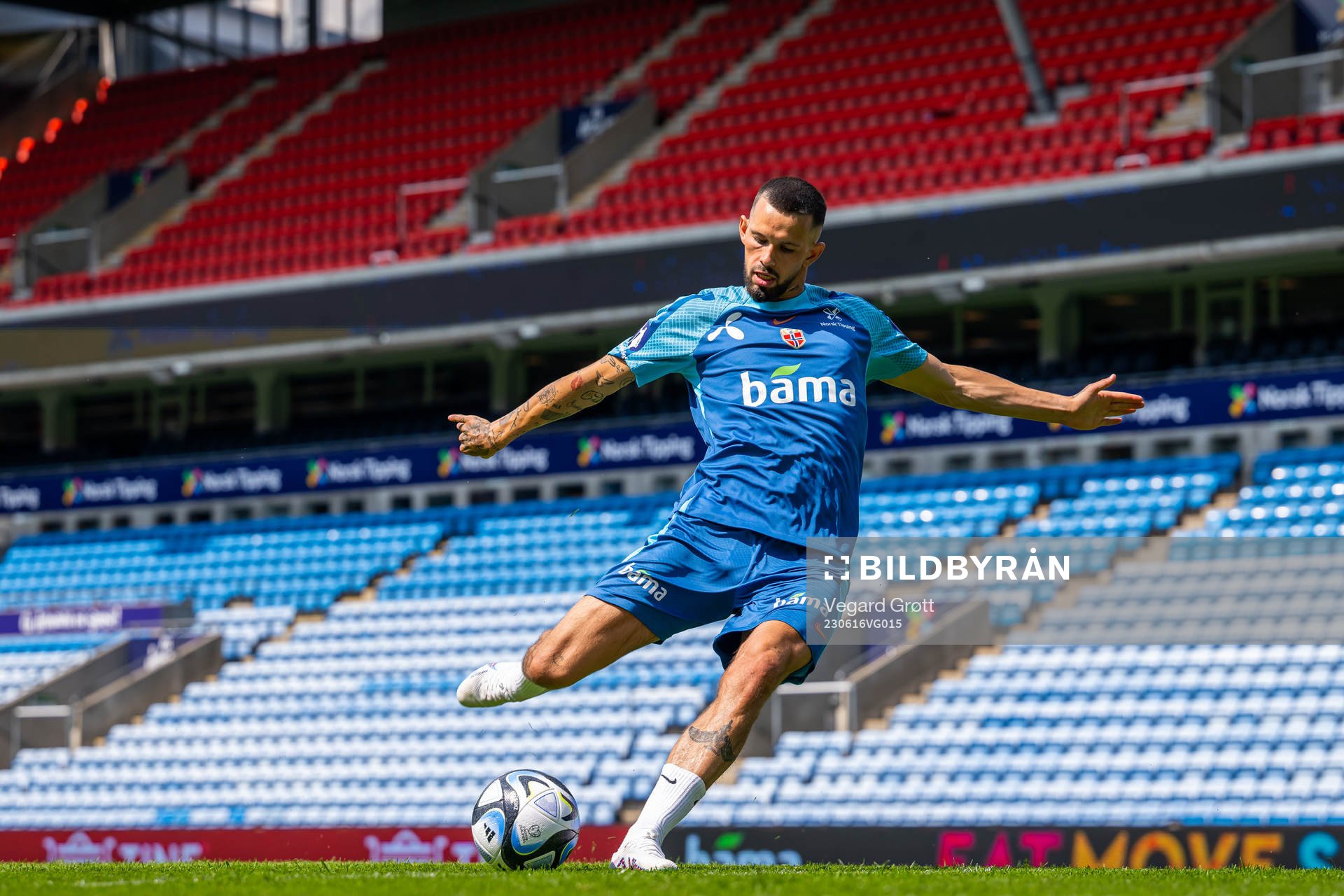 Kristoffer Velde of the Norwegian national football team