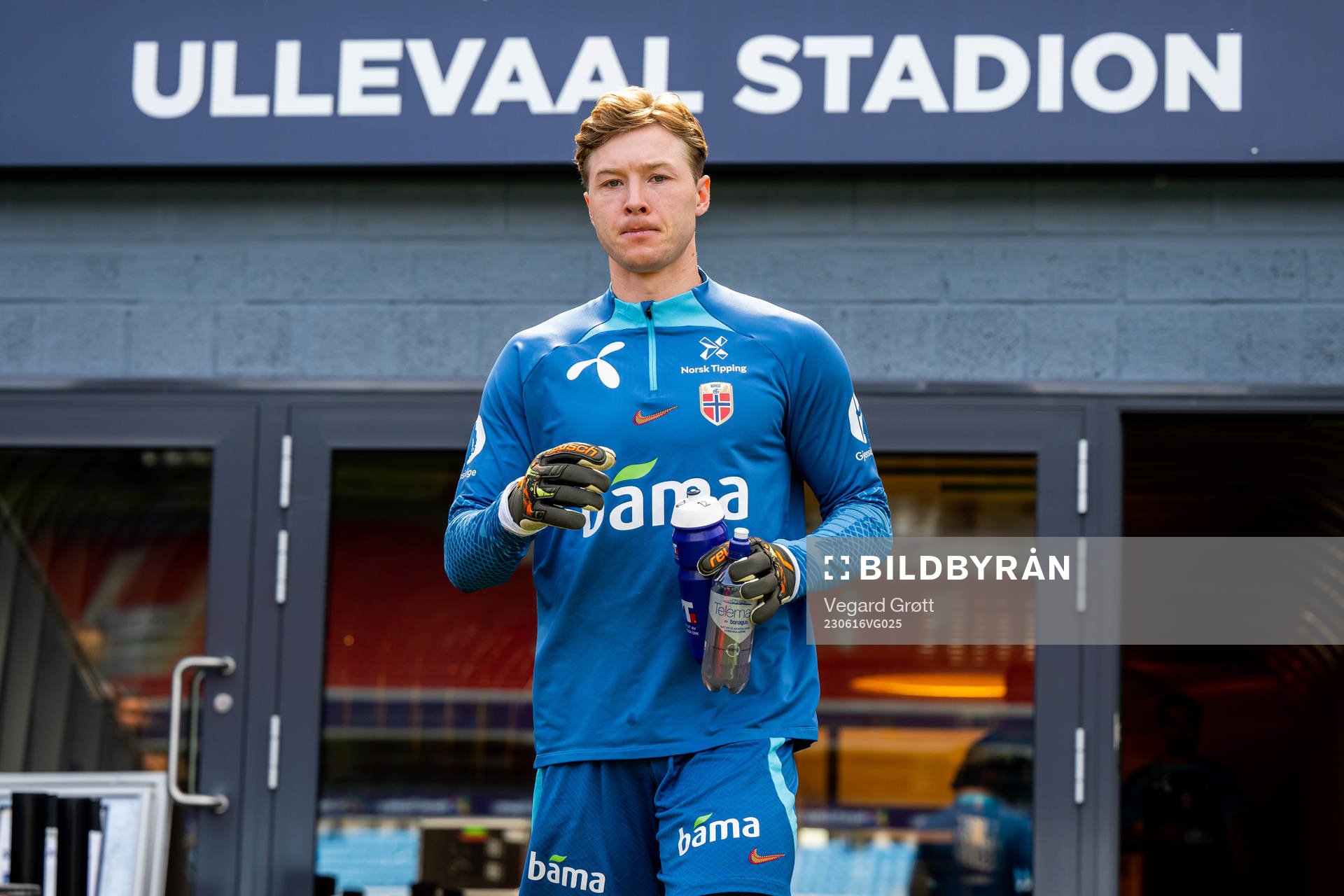 Goalkeeper Mathias Dyngeland of the Norwegian national