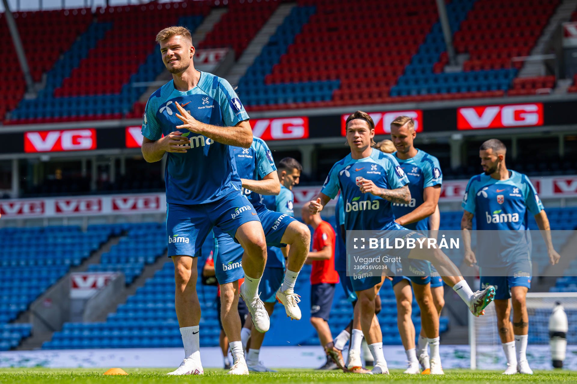 Alexander Sørloth of the Norwegian national football team