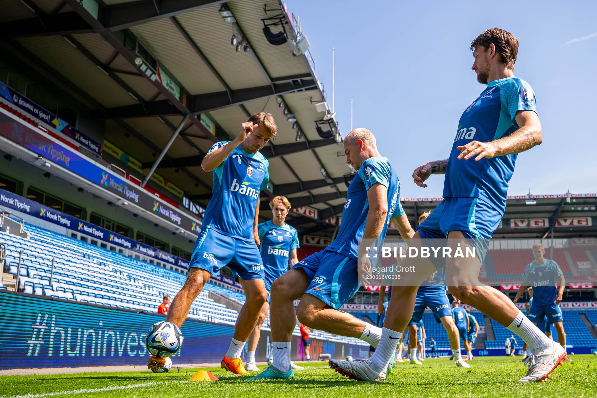 Sander Berge, Julian Ryerson and Stefan Strandberg of the